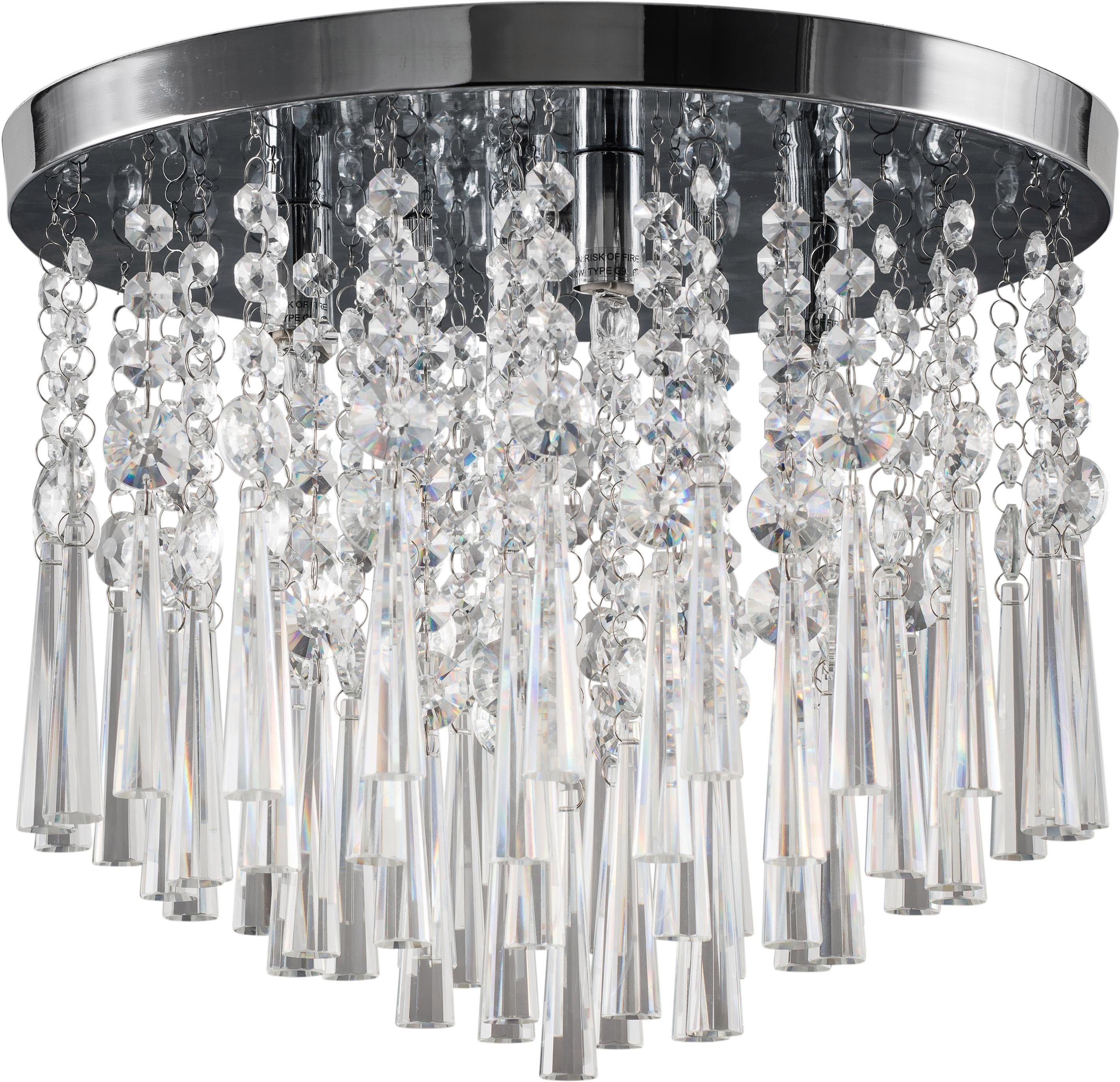 SPOT Light Plafondlamp LUXORIA Hoogwaardige lamp met echte kristallen, ledverlichting inclusief, tijdloos en elegant.