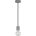 spot light hanglamp amory hanglamp, echt beton - met de hand gemaakt, met textielen kabel, natuurproduct - duurzaam, bijpassende lm e27-exclusief, made in europe grijs