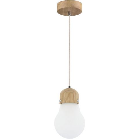 BRITOP LIGHTING hanglamp Bulb Wood Pendelleuchte 1xE27 max. 25W,