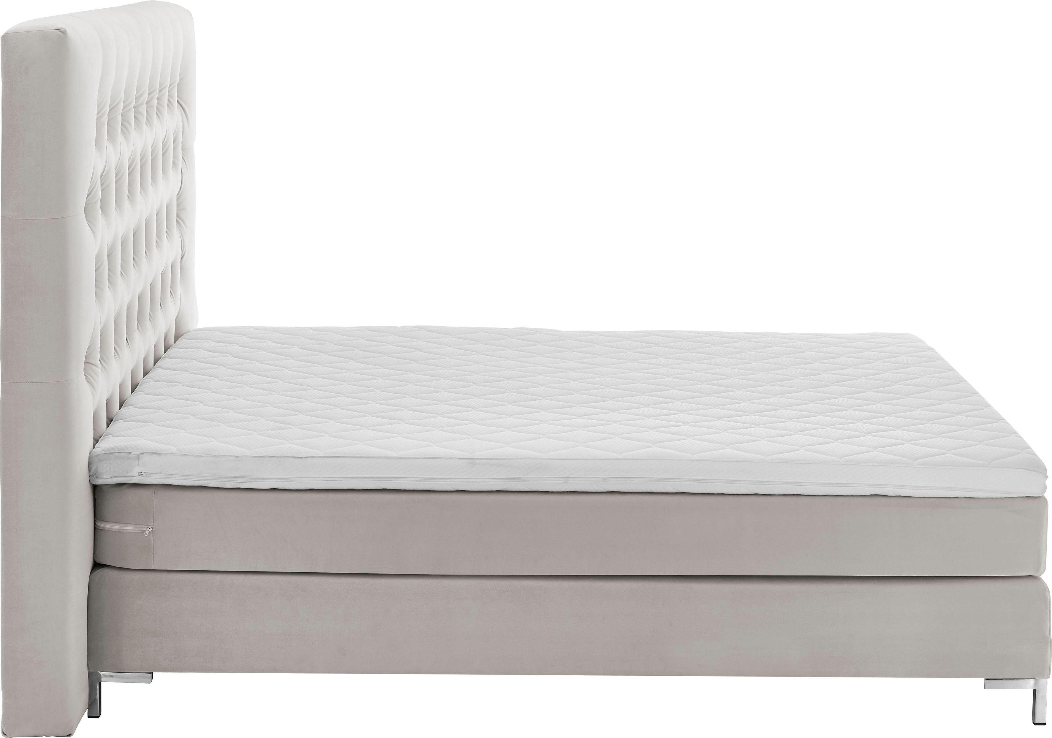 ATLANTIC home collection Boxspring Ronja met topmatras en extra hoog hoofdbord