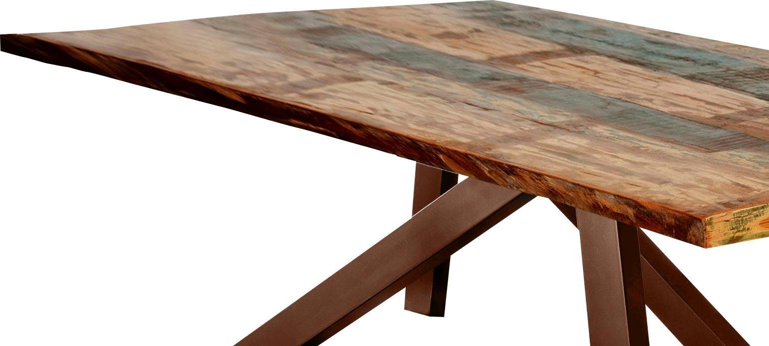 SIT Tafelblad van gerecycled gebruikt hout, in vintage-look