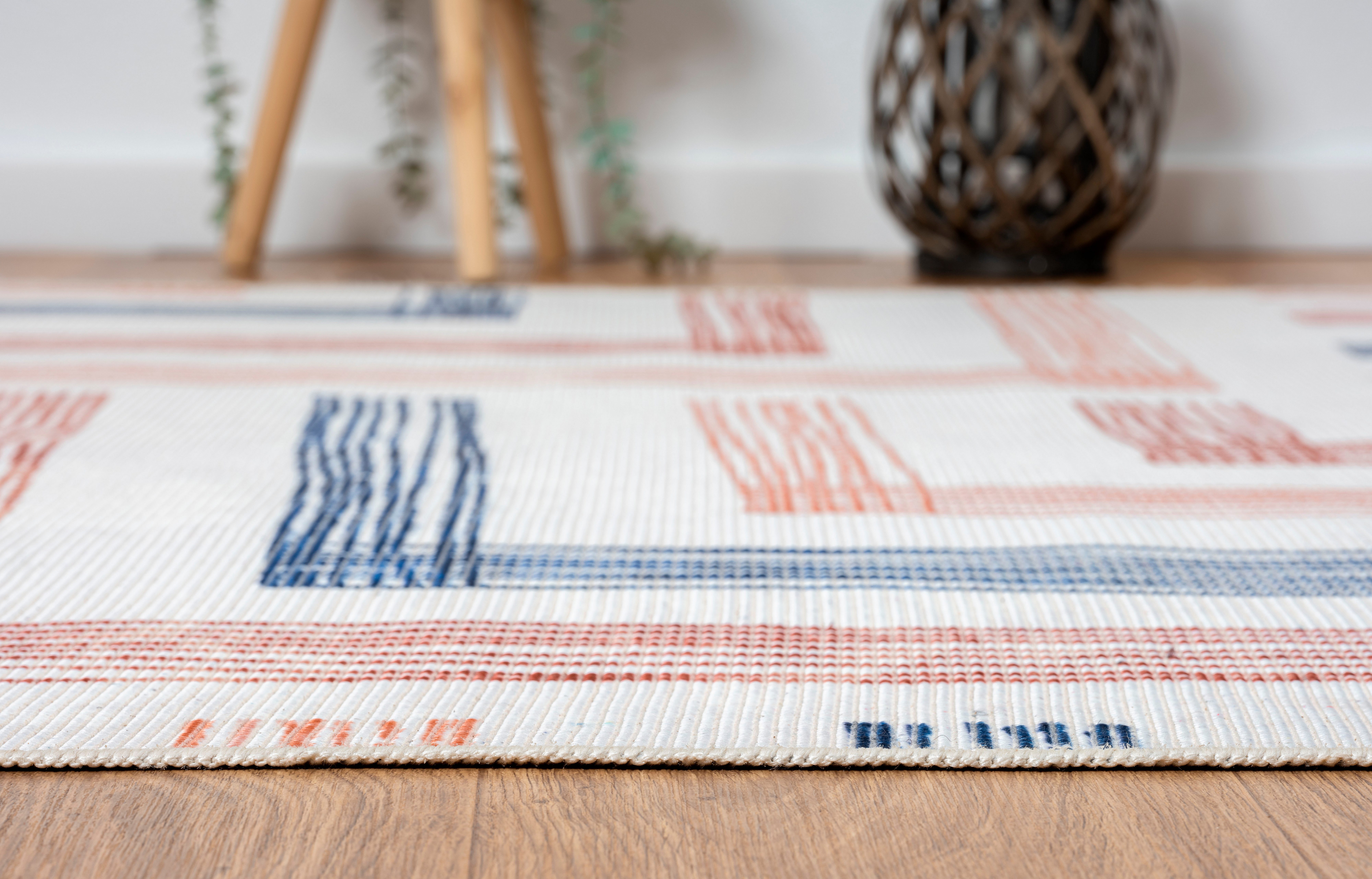 my home Vloerkleed Rheya voorraadopruiming Plat weefsel, modern design, wasbaar, geschikt voor binnen en buiten