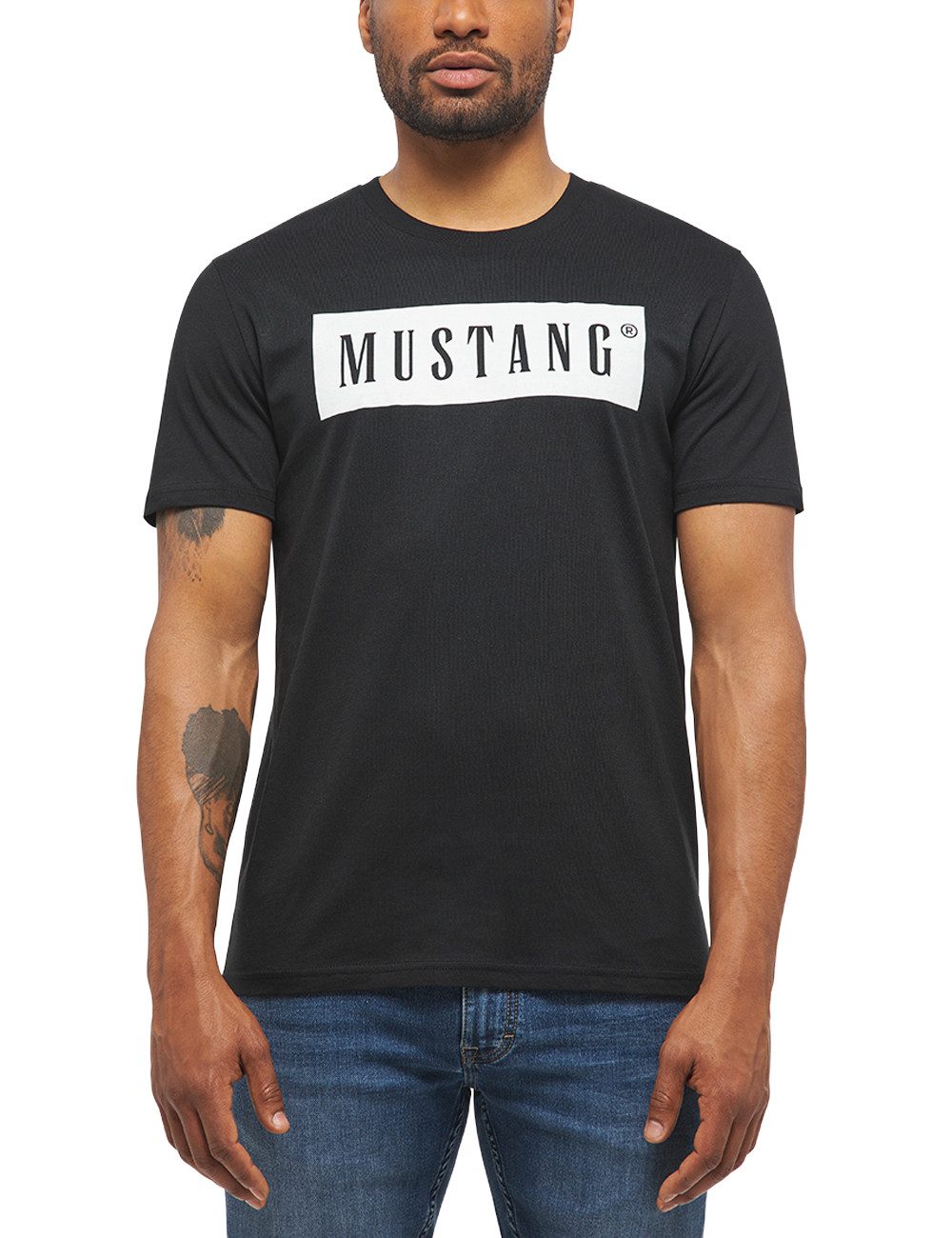 Mustang T-shirt met logoprint