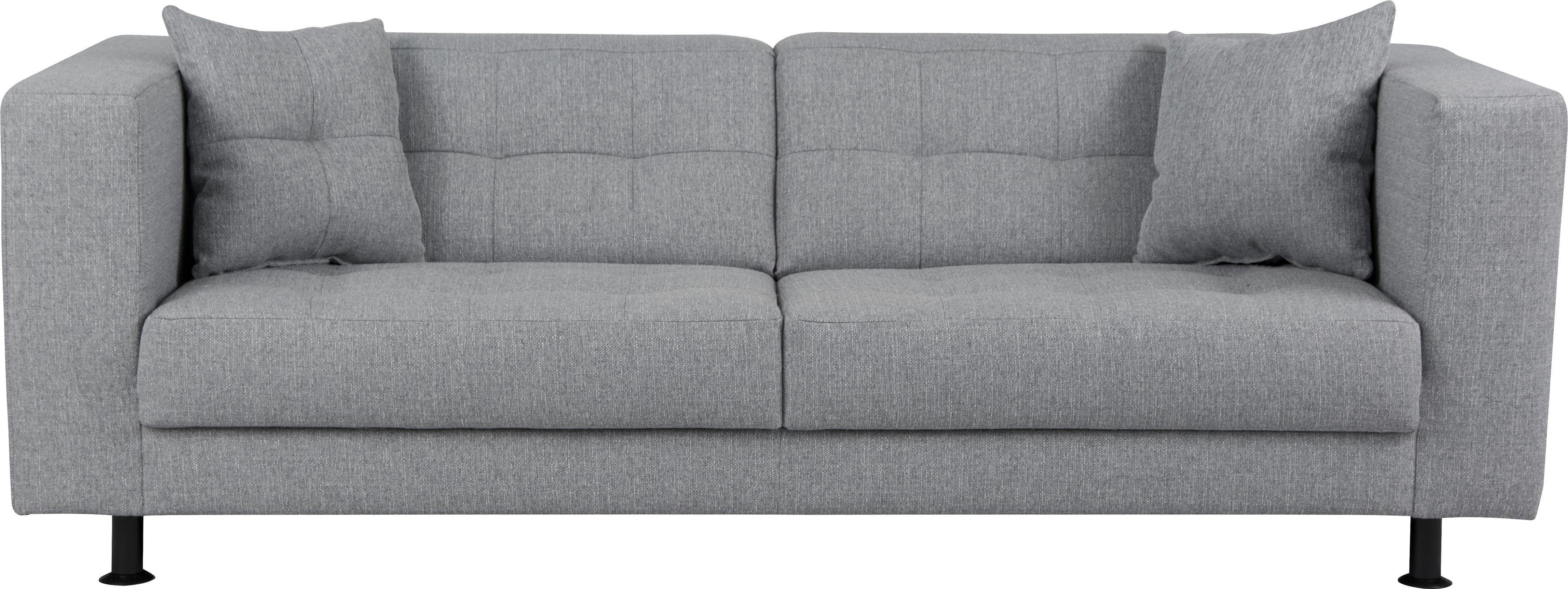 INOSIGN 3-zitsbank Bengo met stiksels in de zitting en de rugleuning, incl. sierkussen