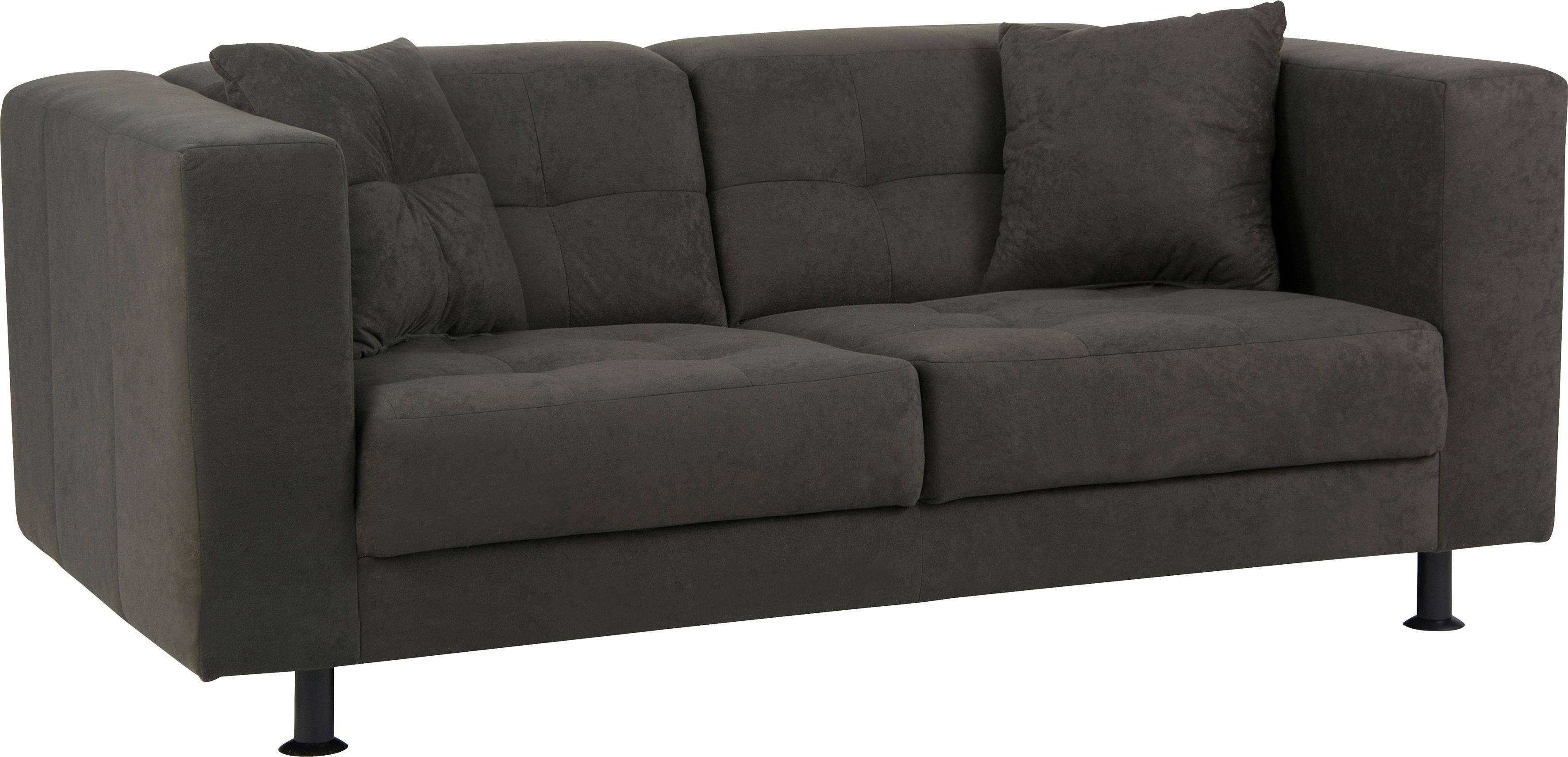 INOSIGN 2-zitsbank Bengo met stiksels in de zitting en de rugleuning, incl. sierkussen