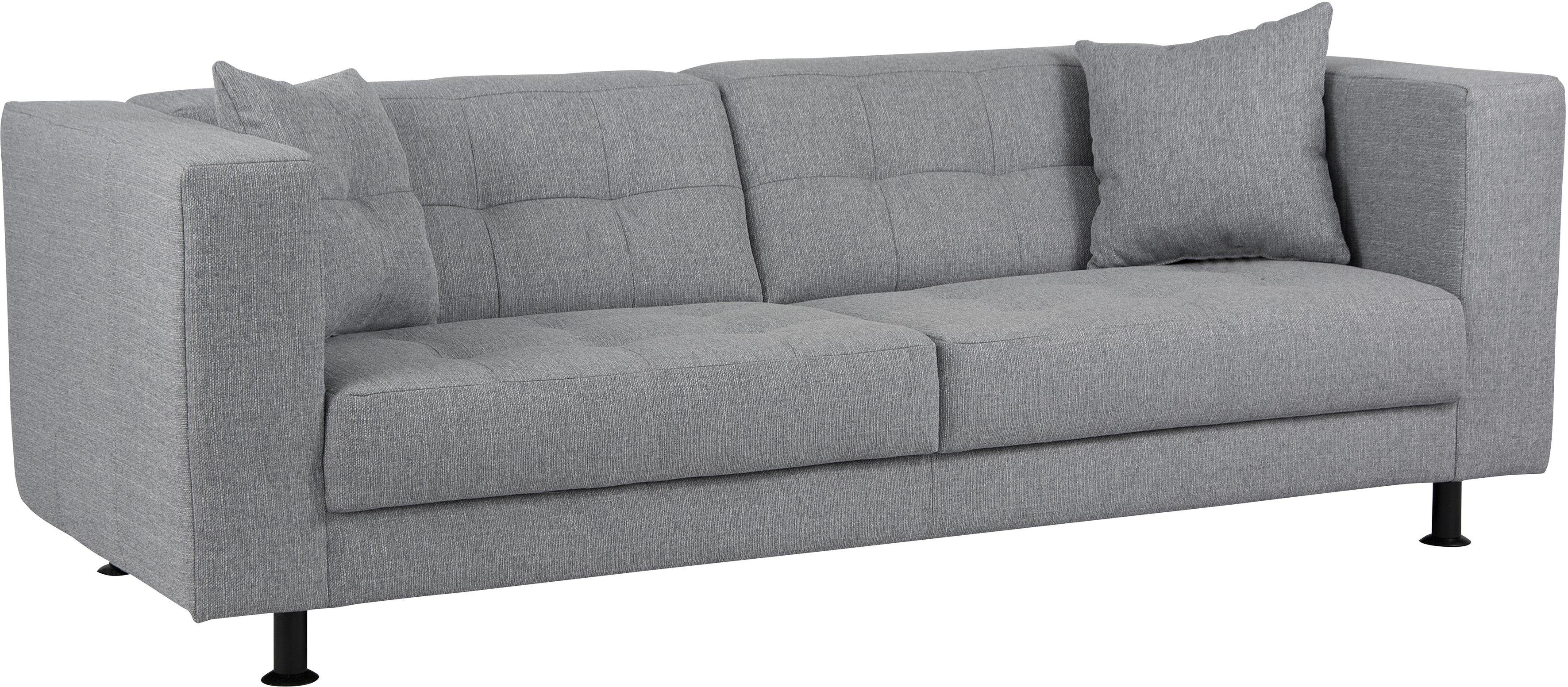INOSIGN 3-zitsbank Bengo met stiksels in de zitting en de rugleuning, incl. sierkussen