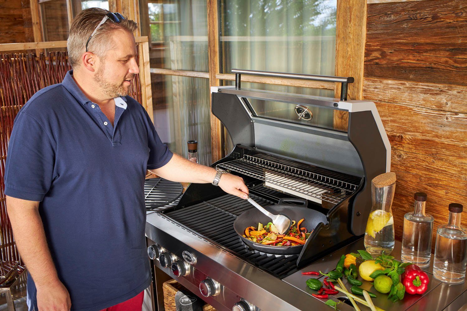 ROESLE Wok VARIO, 25409 voor kookplaat en grill (1-delig)