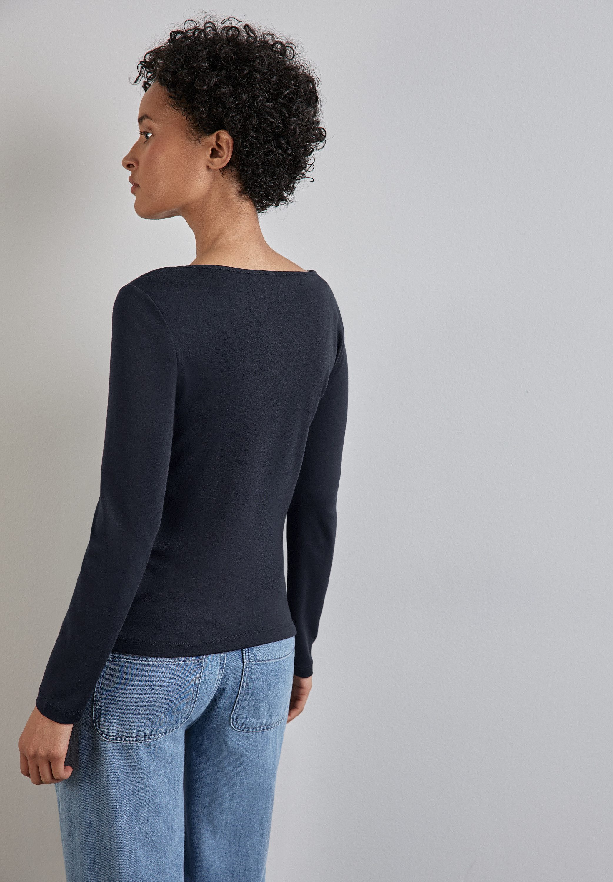 STREET ONE Shirt met lange mouwen Style Lanea met boothals