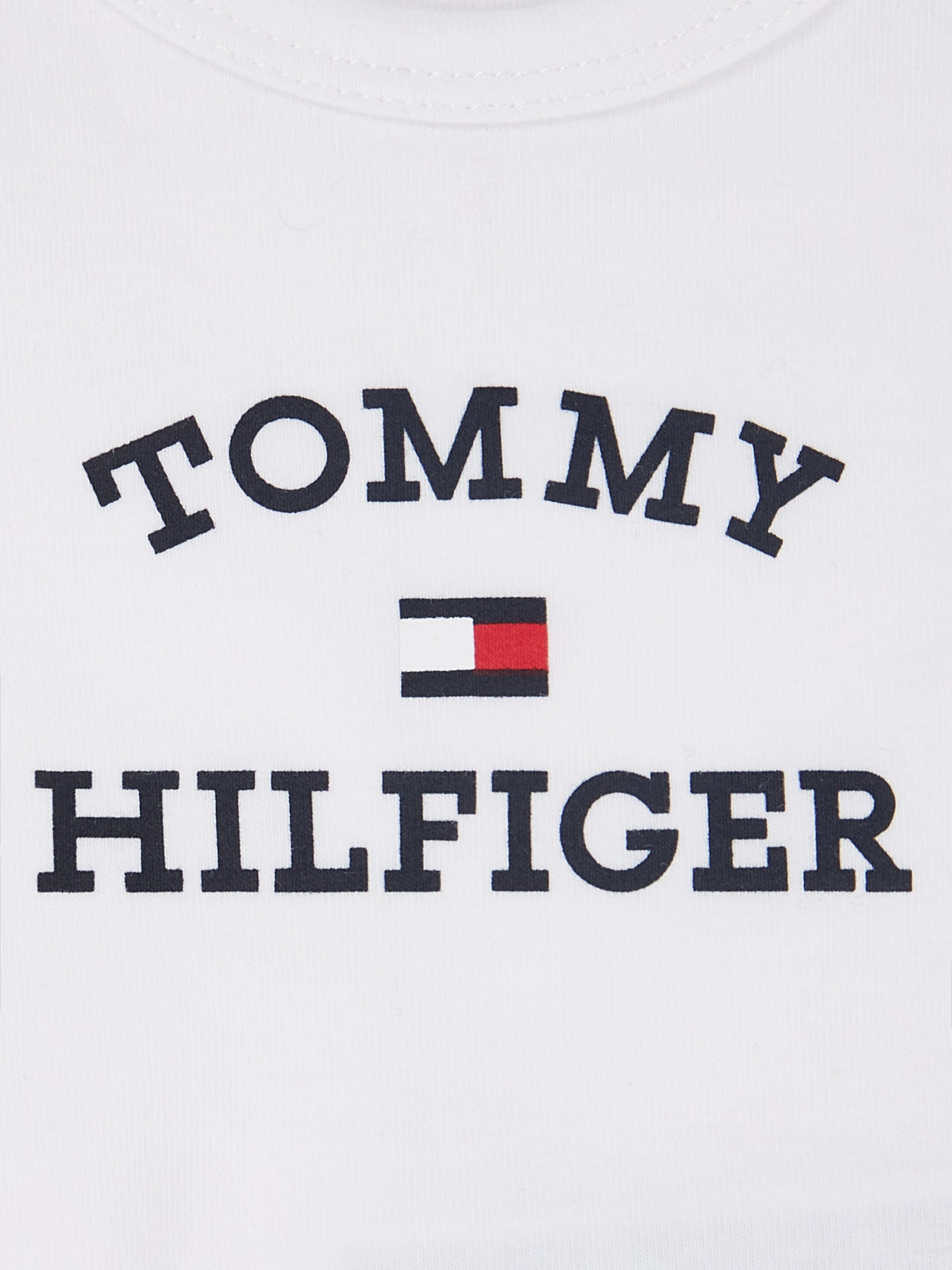 Tommy Hilfiger Body met korte mouwen BABY TH LOGO BODY S S