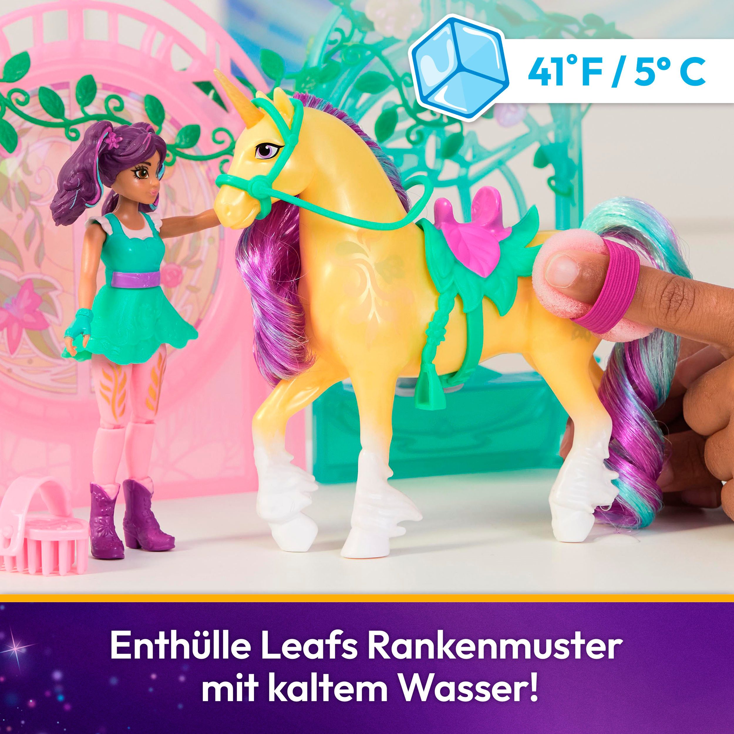 Spin Master Aankleedpop Unicorn Academy - Stall Spielset - Ava & Leaf