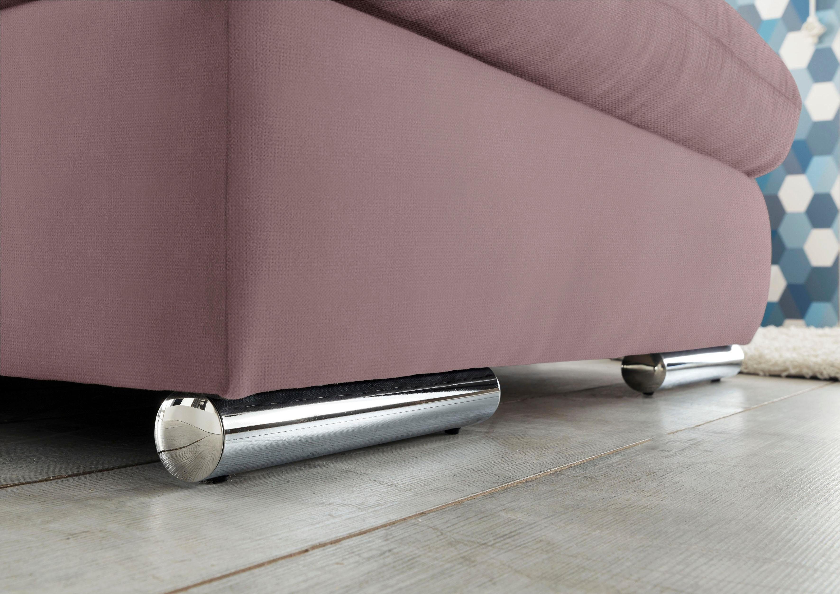 set one by Musterring Hoekbank SO4100 V met verstelbare hoofdeinden, optioneel met functies, cord bekleding