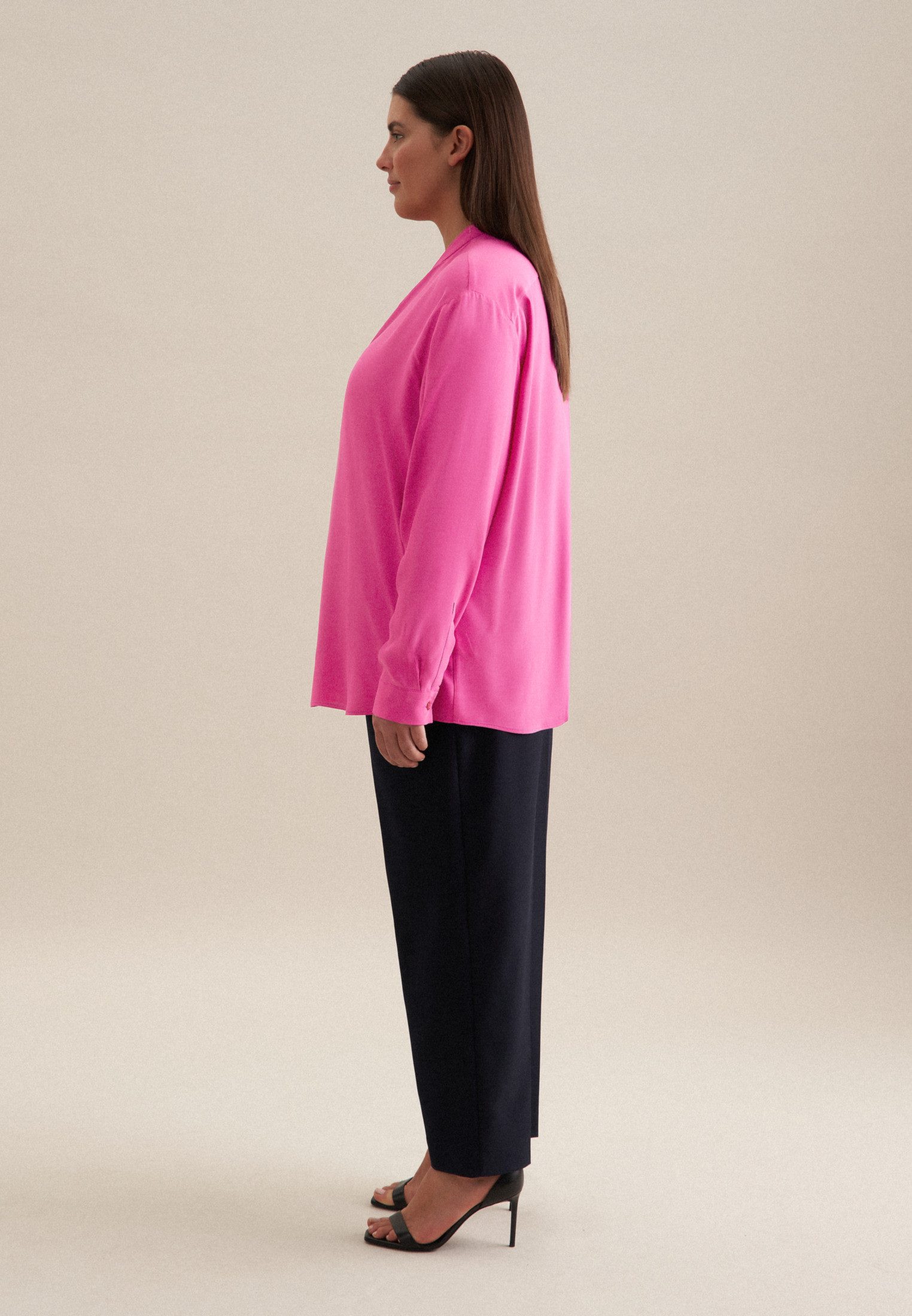 seidensticker Klassieke blouse Zwarte roos