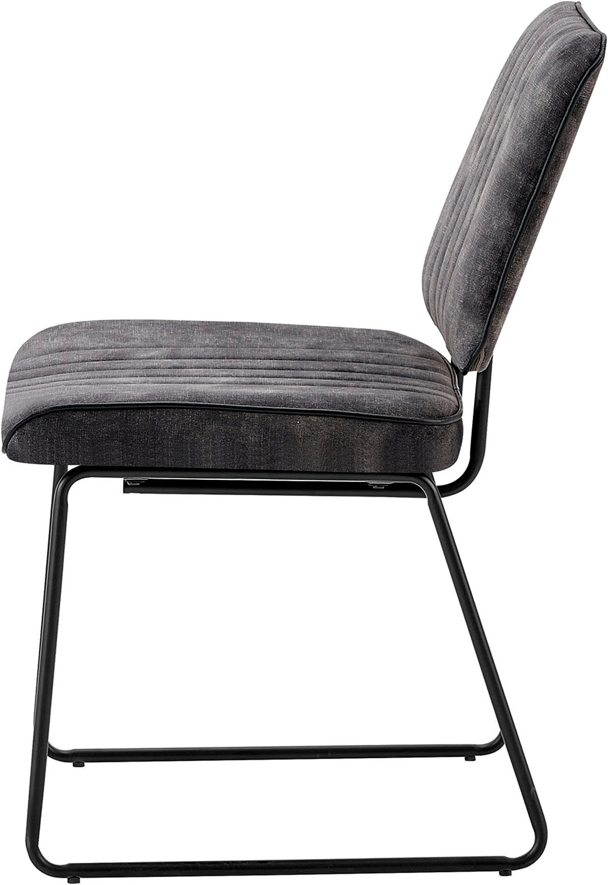 byLIVING Stoel met beugelpoten Liam 4-delige set moderne stoel in praktische 4-set met metalen frame (set, 4 stuks)