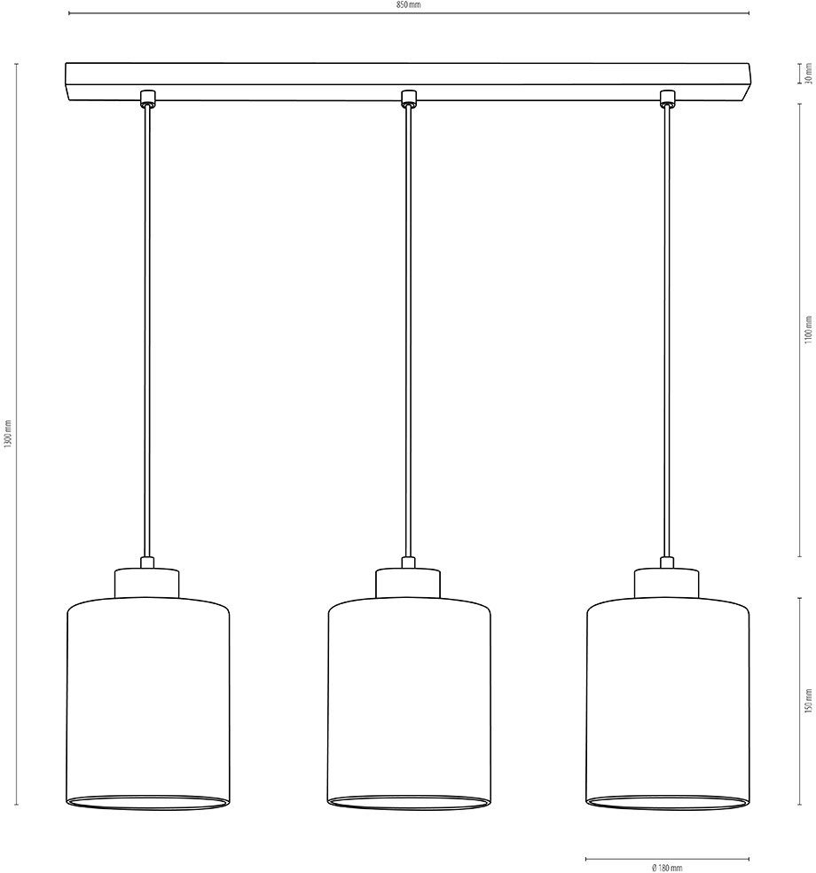 BRITOP LIGHTING Hanglamp ZEFIR (1 stuk)
