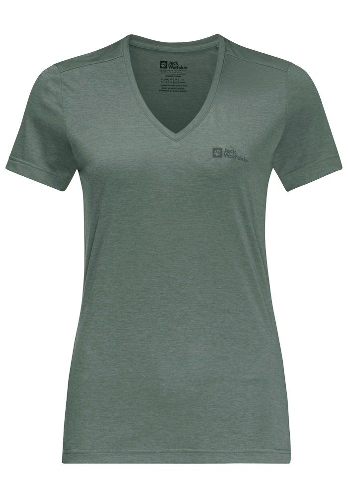 Jack Wolfskin Shirt met V-hals CROSSTRAIL T WOMEN