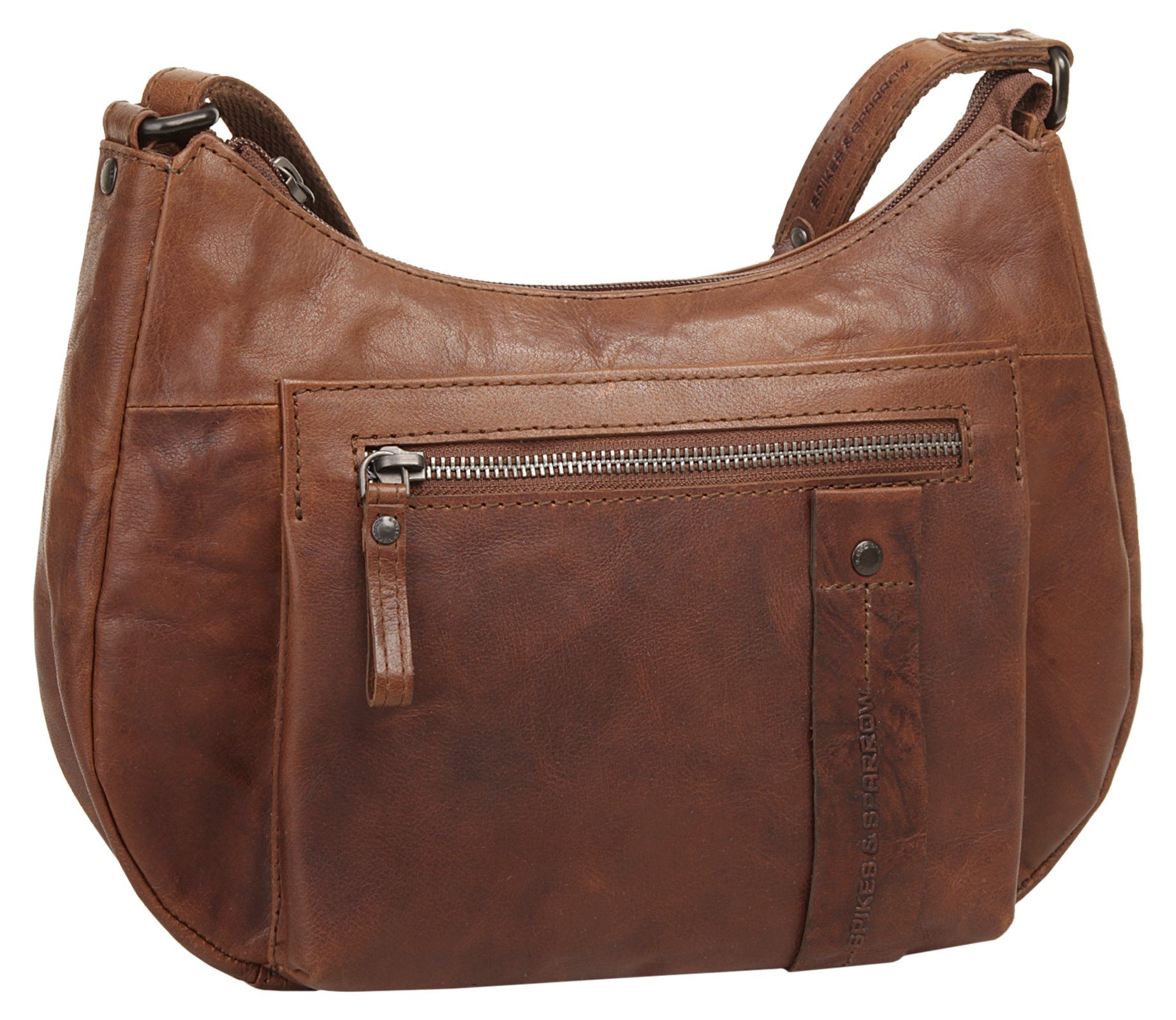 Spikes & Sparrow Schoudertas echt leder