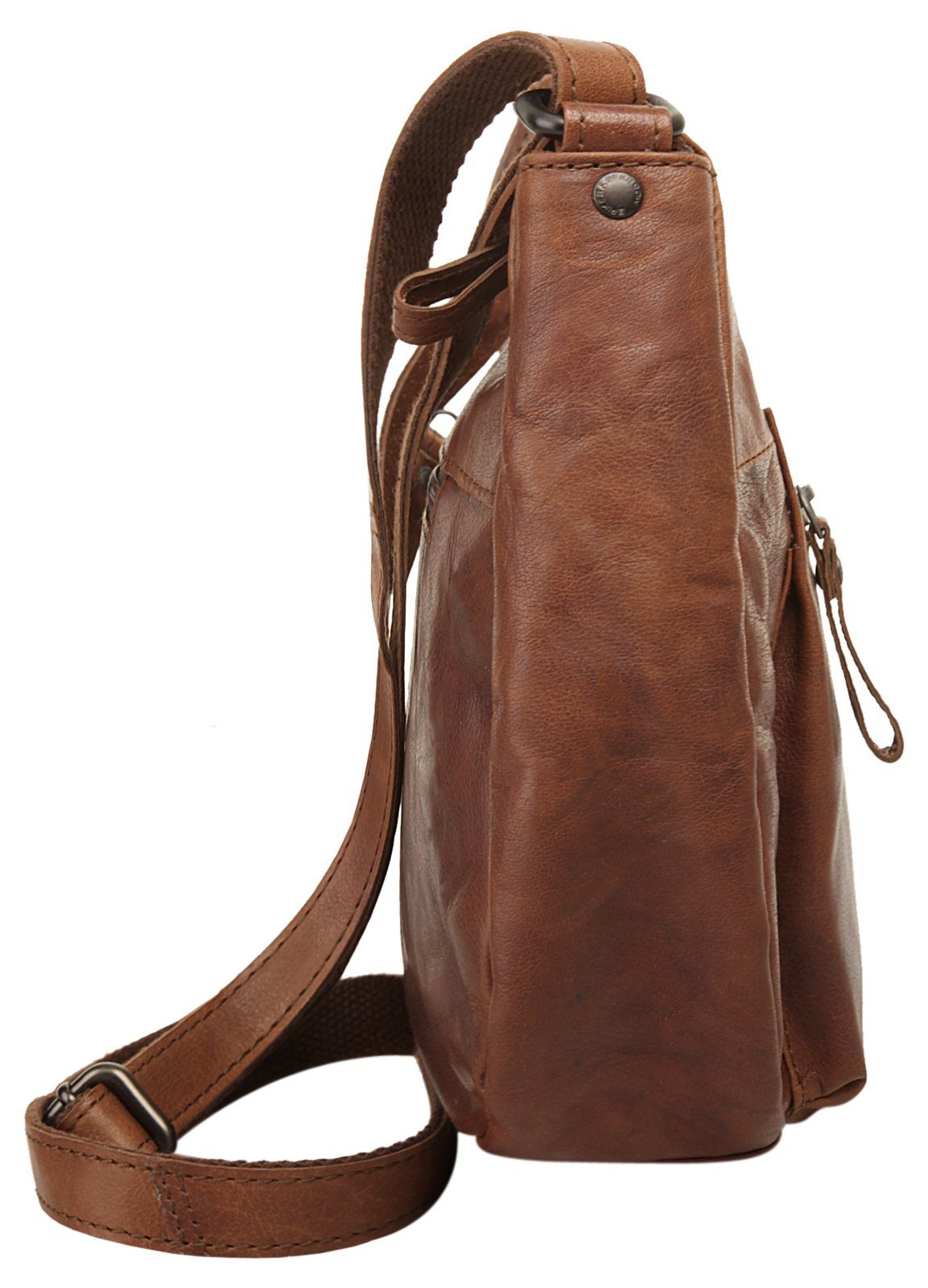 Spikes & Sparrow Schoudertas echt leder