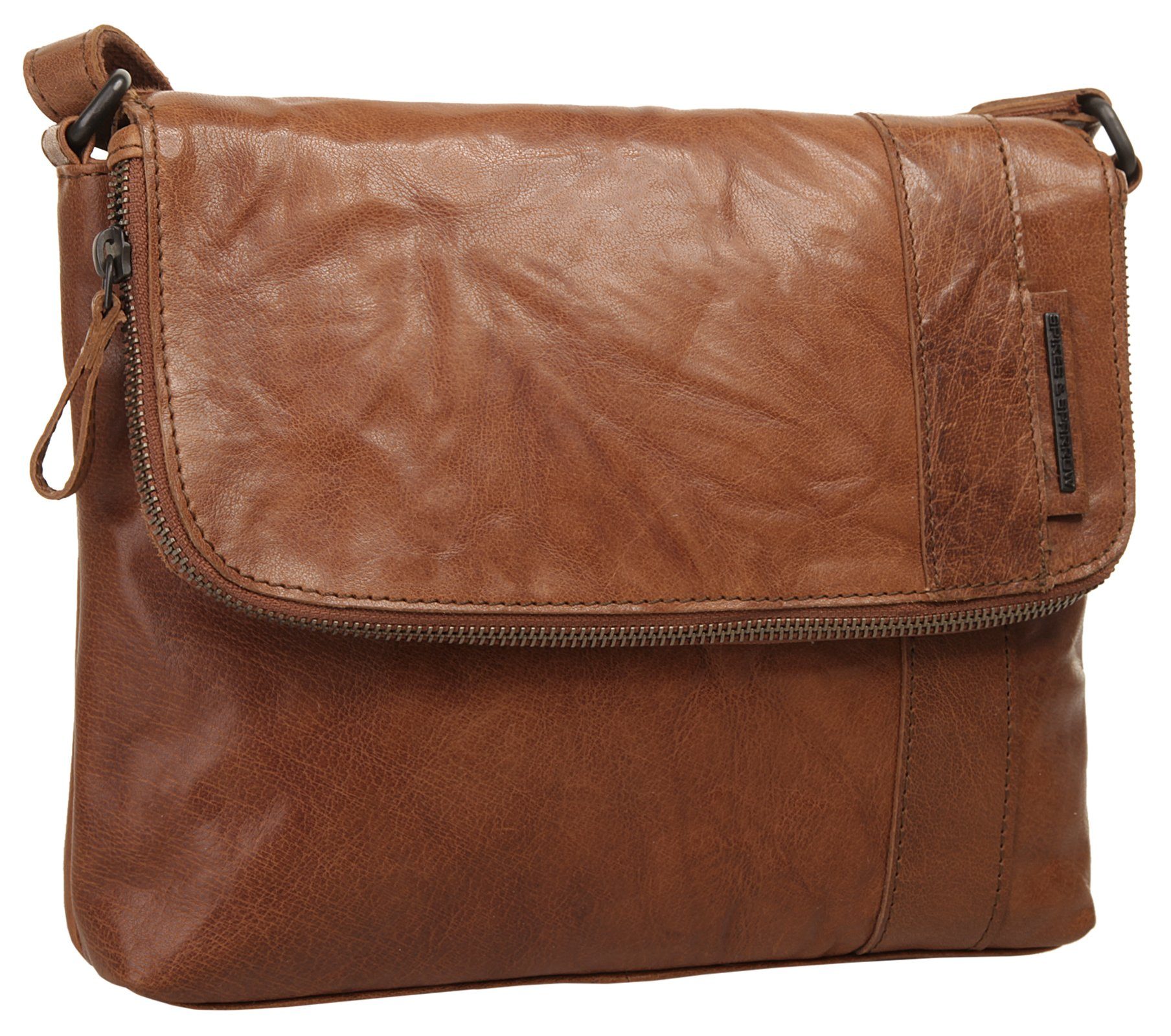 Spikes & Sparrow Schoudertas echt leder