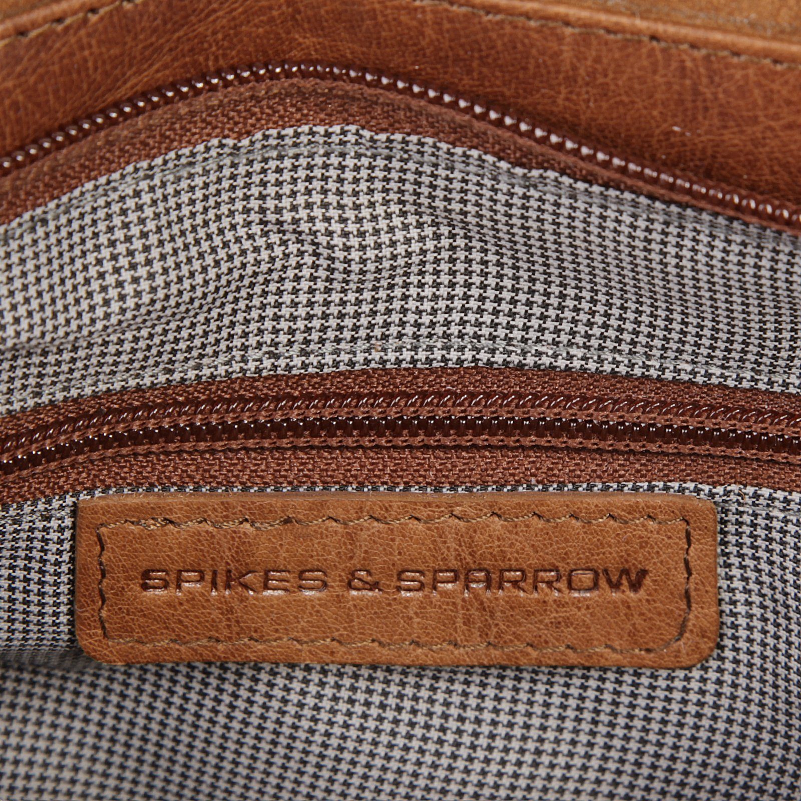 Spikes & Sparrow Schoudertas echt leder