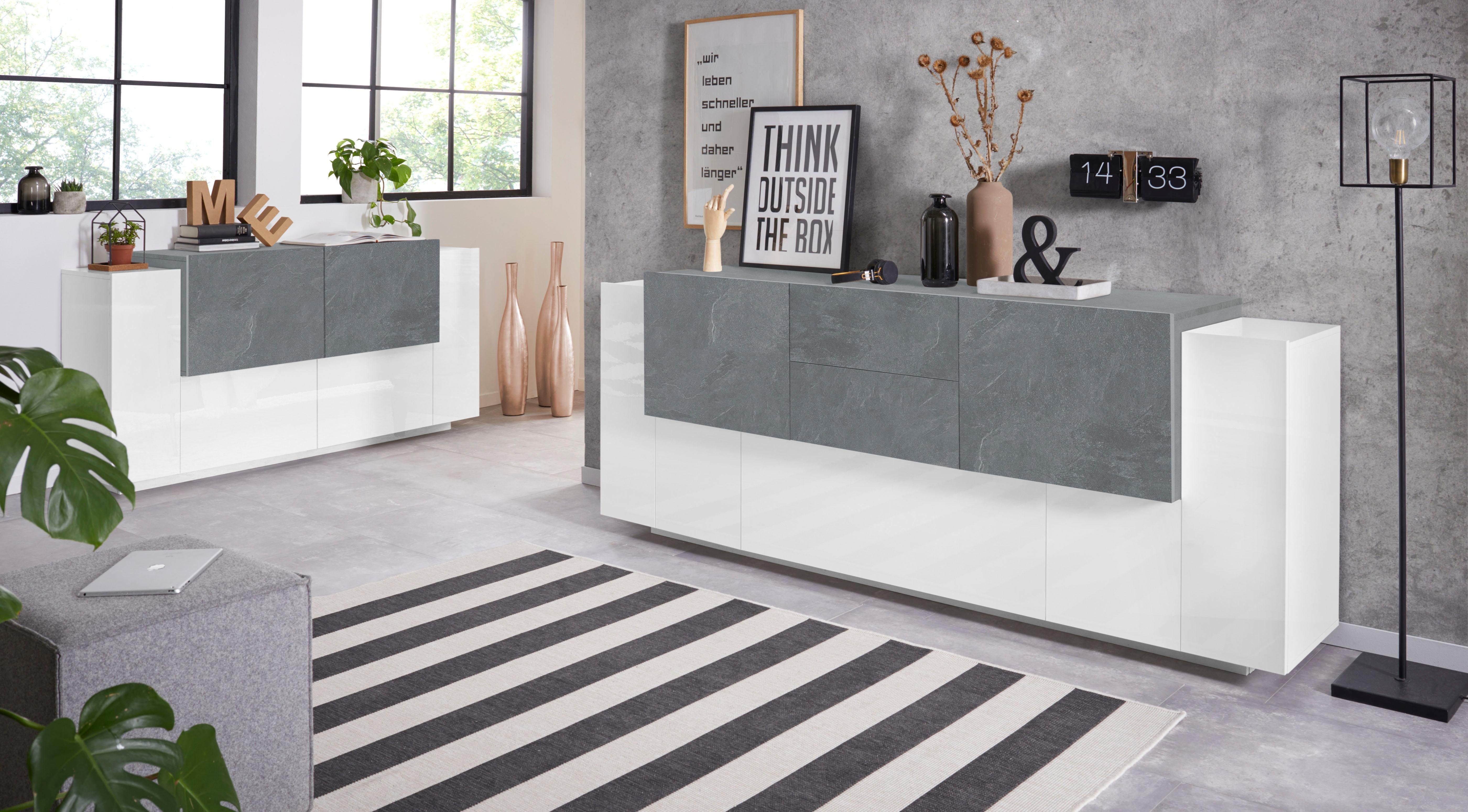 INOSIGN Dressoir Coro, commode, kast, buffet, greeploos met legplanken