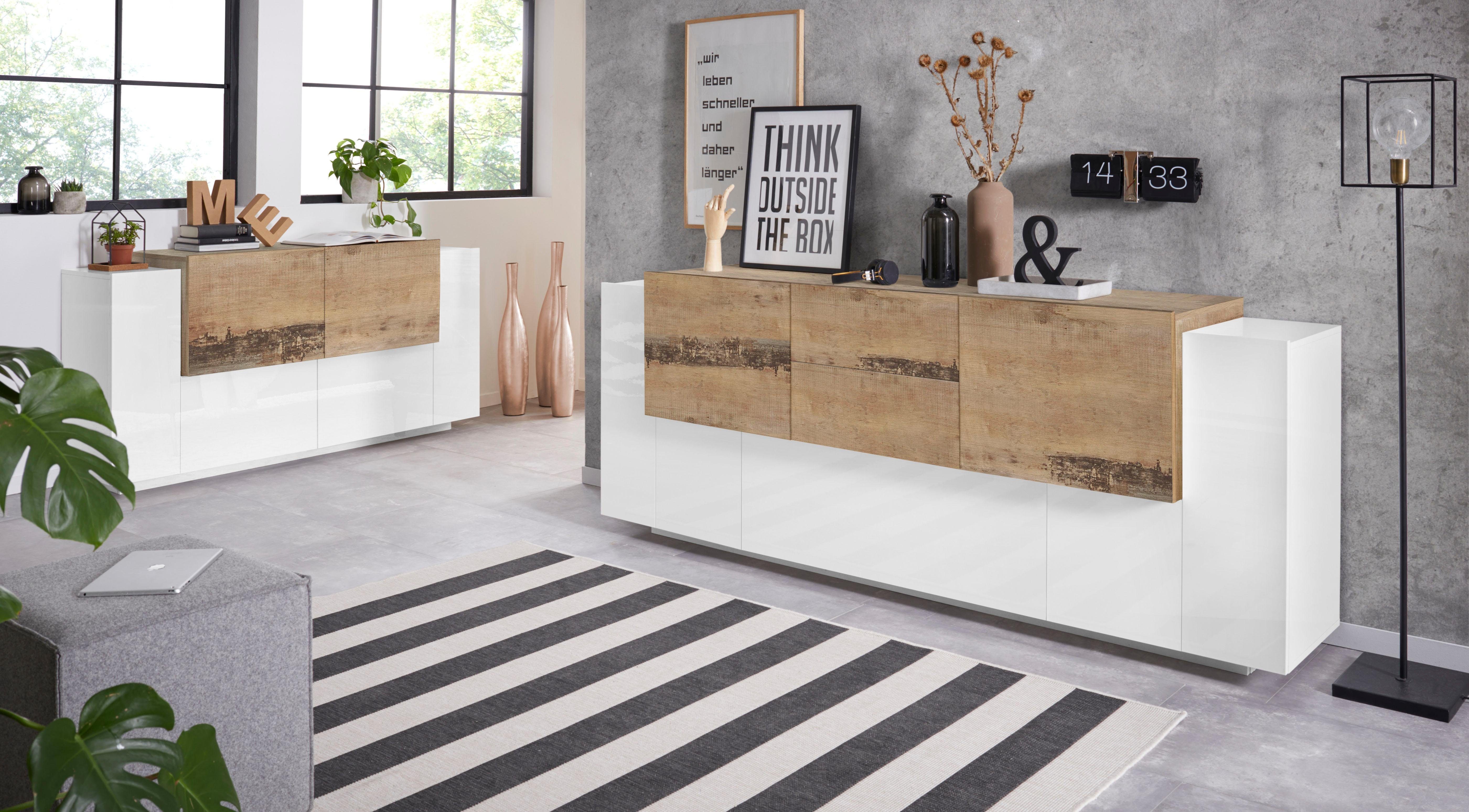 INOSIGN Dressoir Coro, commode, kast, buffet, greeploos met legplanken