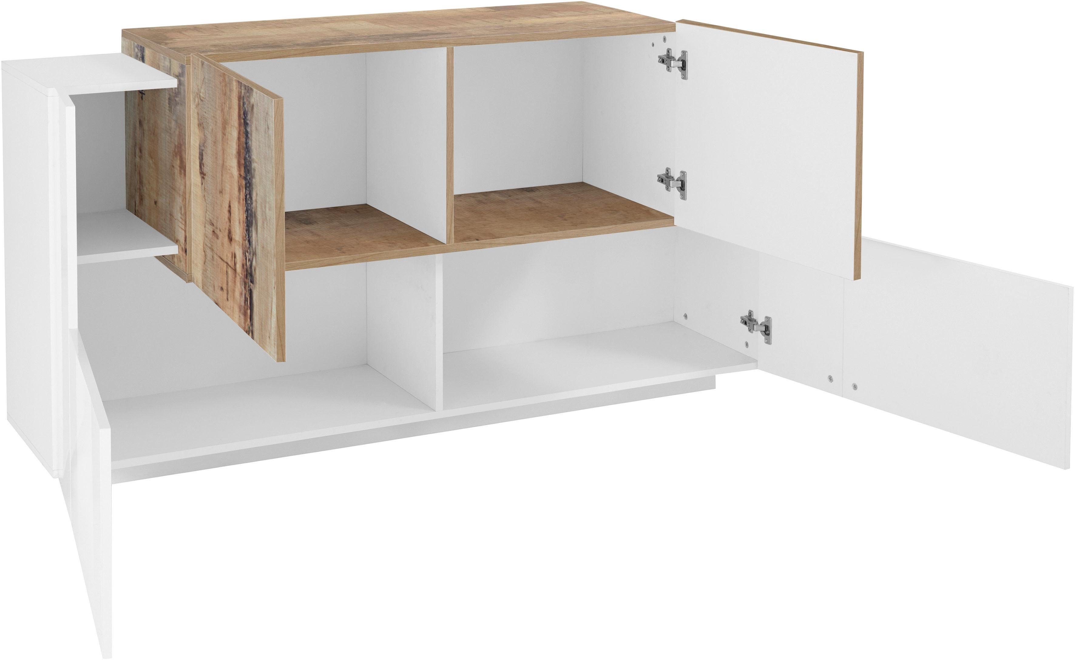 INOSIGN Dressoir Coro, commode, kast, buffet, greeploos met legplanken