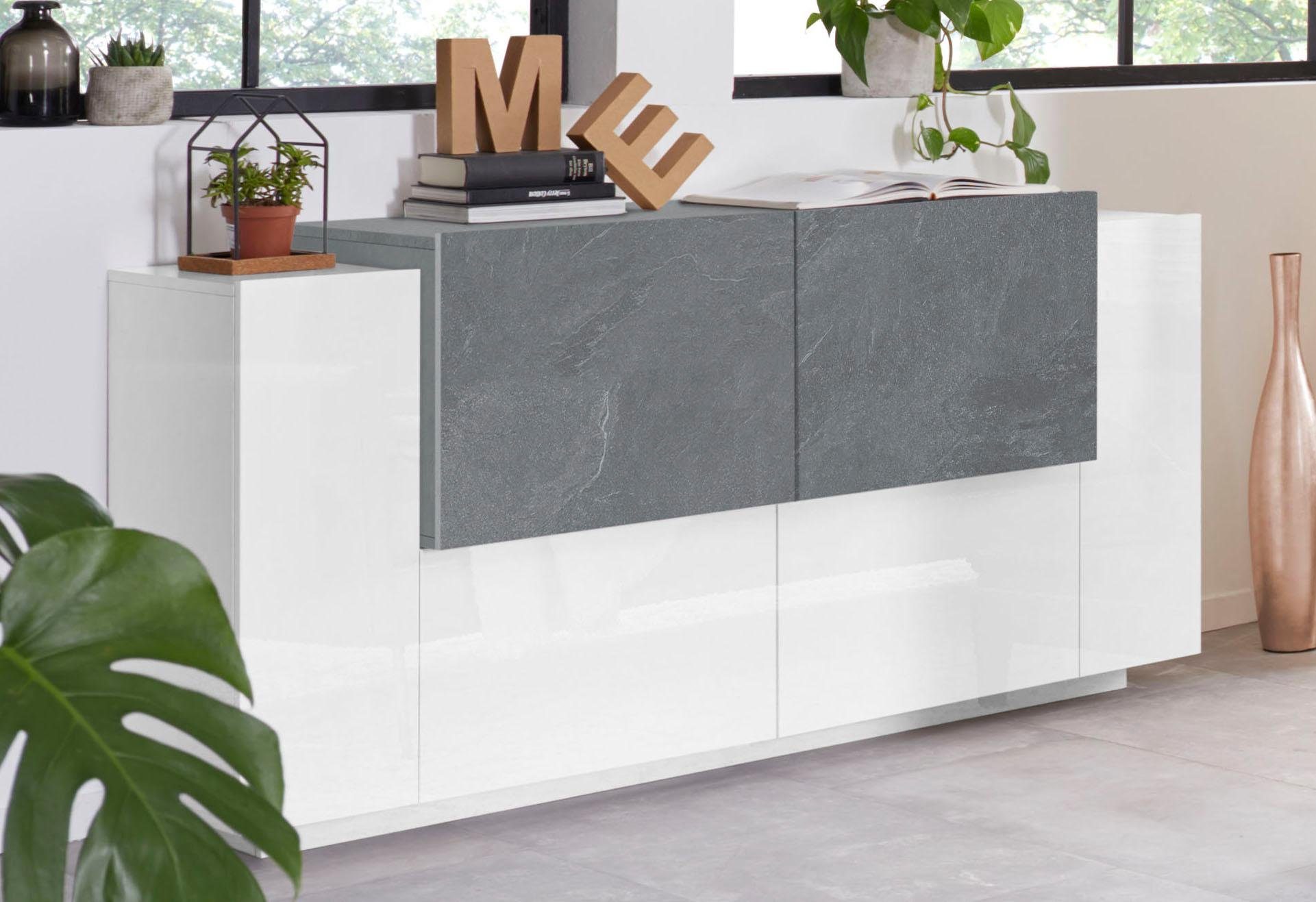 INOSIGN Dressoir Coro, commode, kast, buffet, greeploos met legplanken