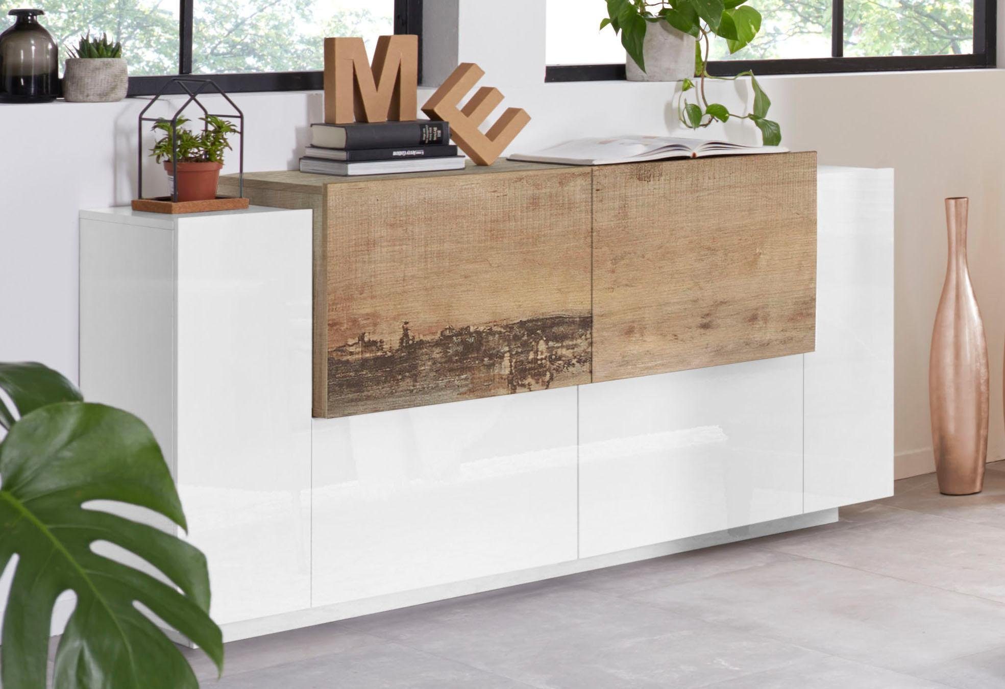 INOSIGN Dressoir Coro, commode, kast, buffet, greeploos met legplanken
