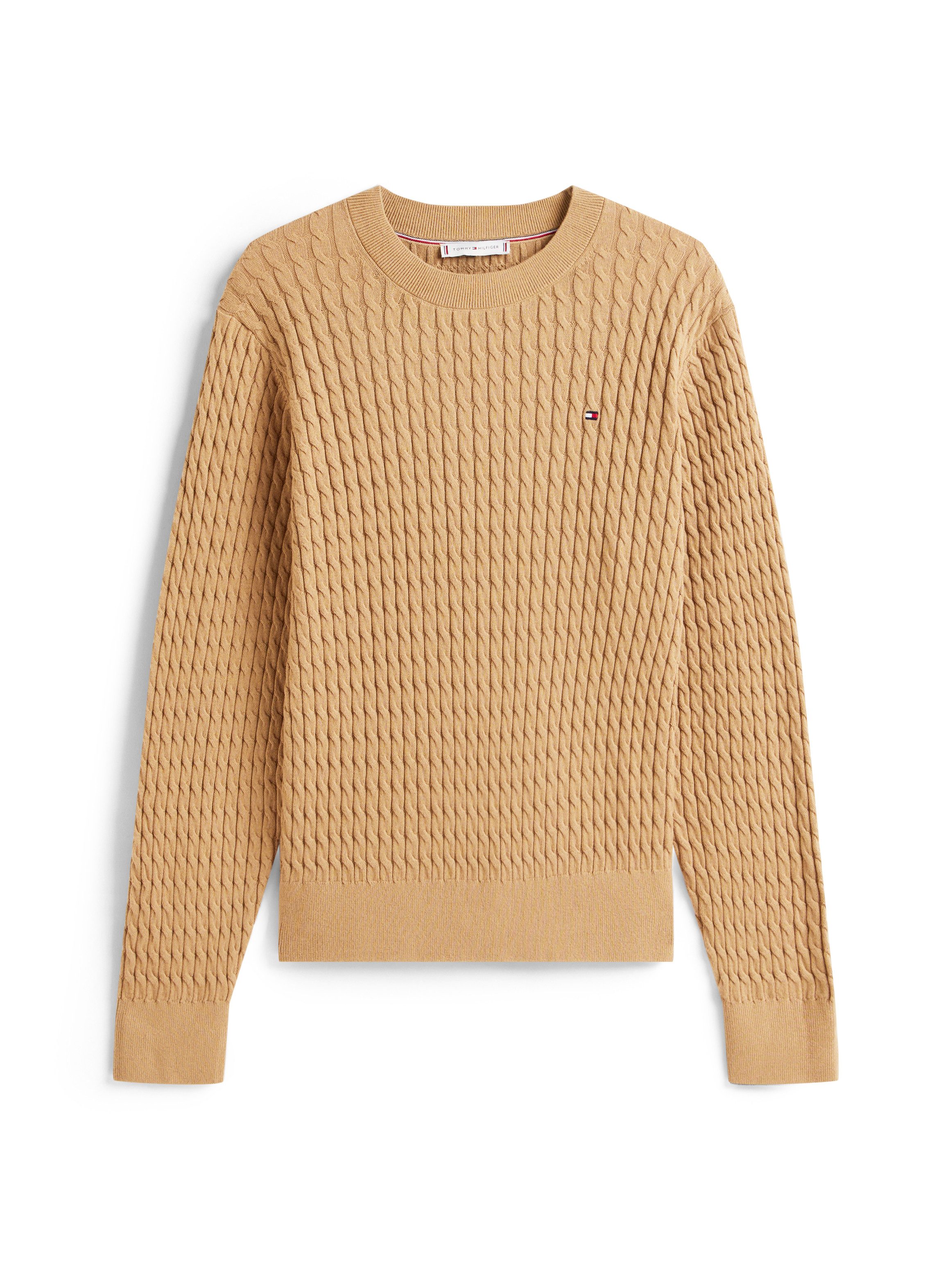 Tommy Hilfiger Trui met ronde hals CO CABLE C-NK LS SWEATER