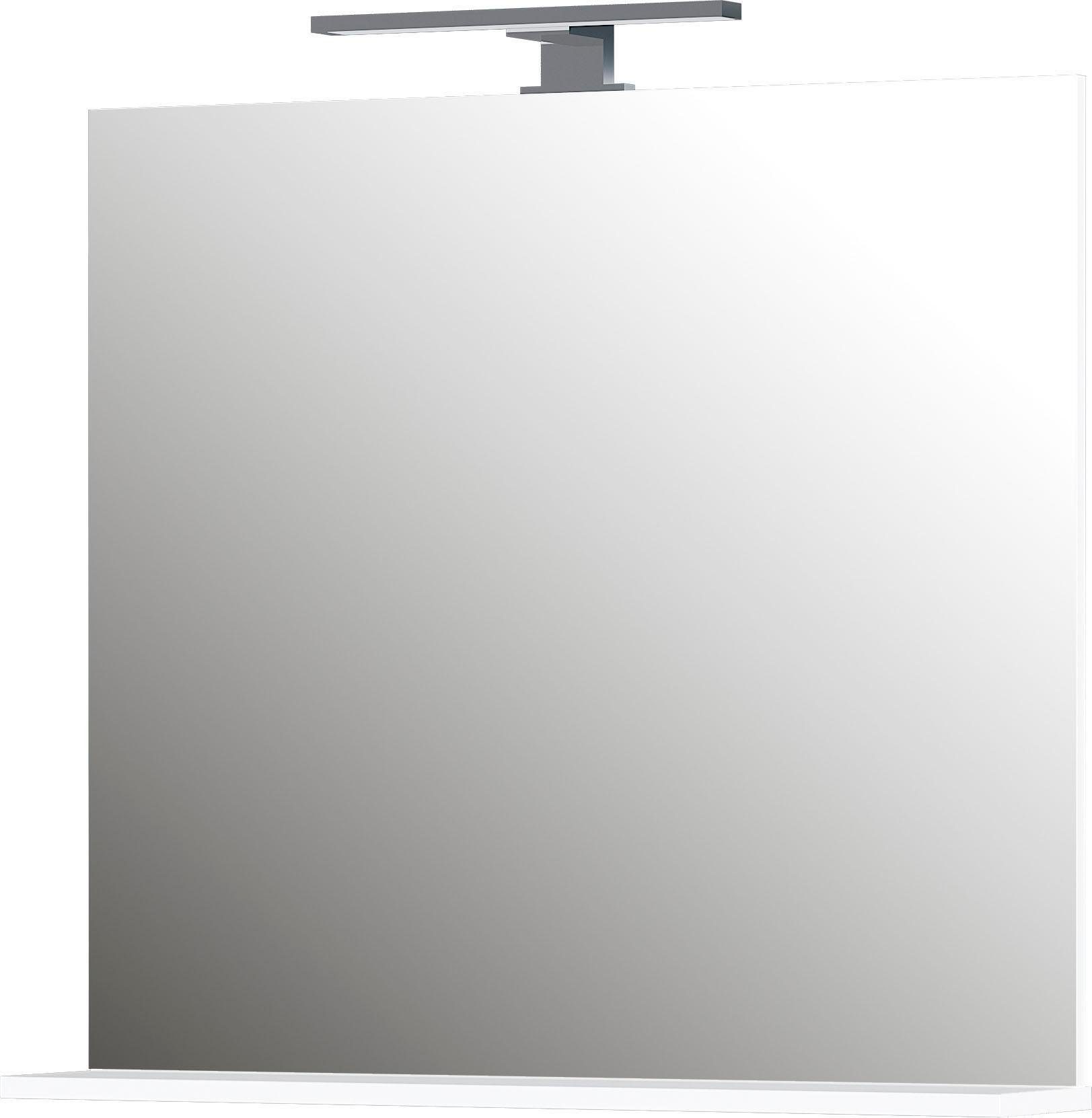 GERMANIA Badspiegel Scantic / Pescara Breedte 76 cm, met planchet, ledverlichting, spiegel spiegels & verlichting wit