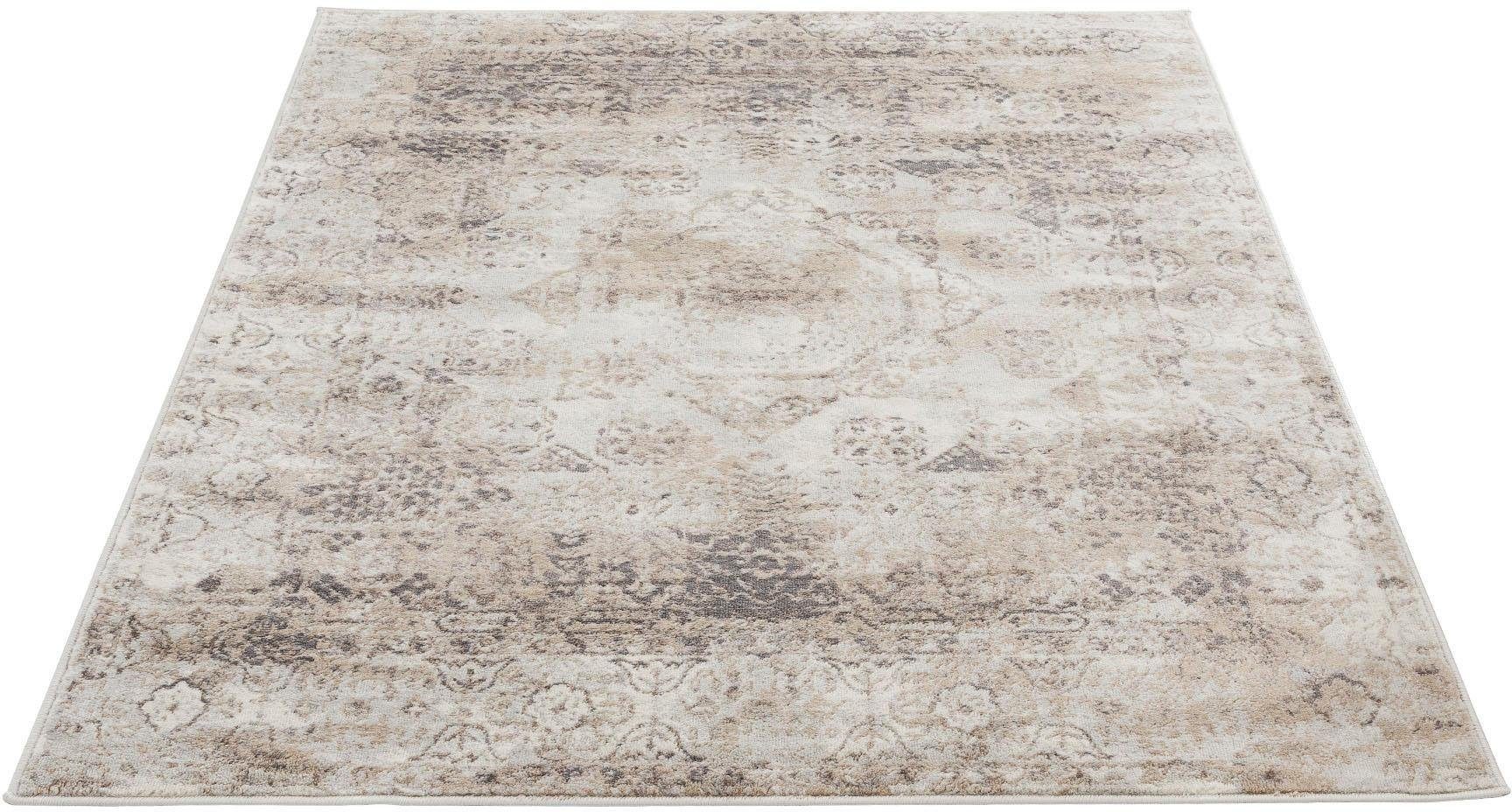 SEHRAZAT Vloerkleed- modern laagpolig vloerkleed bruin geodriehoek patroon, 80x150 cm