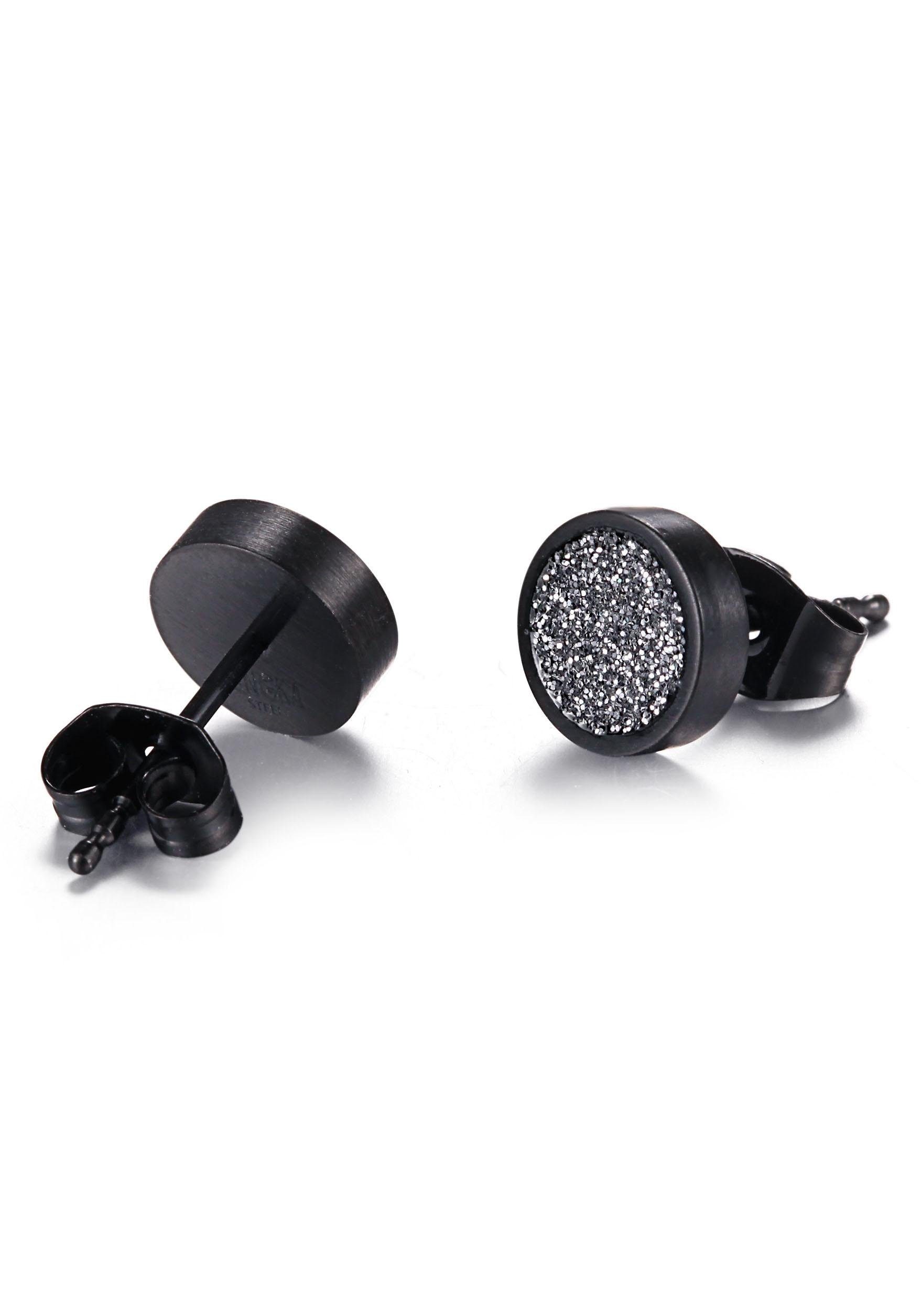 Kingka Oorstekers SE3101BGY met zirkoon (synthetisch) dames oorbellen zwart