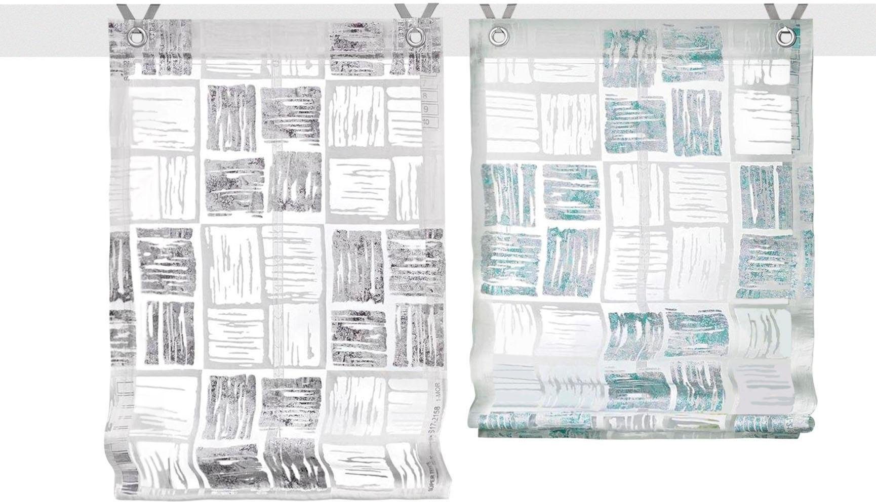Kutti Romeins rolgordijn Tiziano transparant, polyester, viscose, op te hangen met haken (1 stuk)