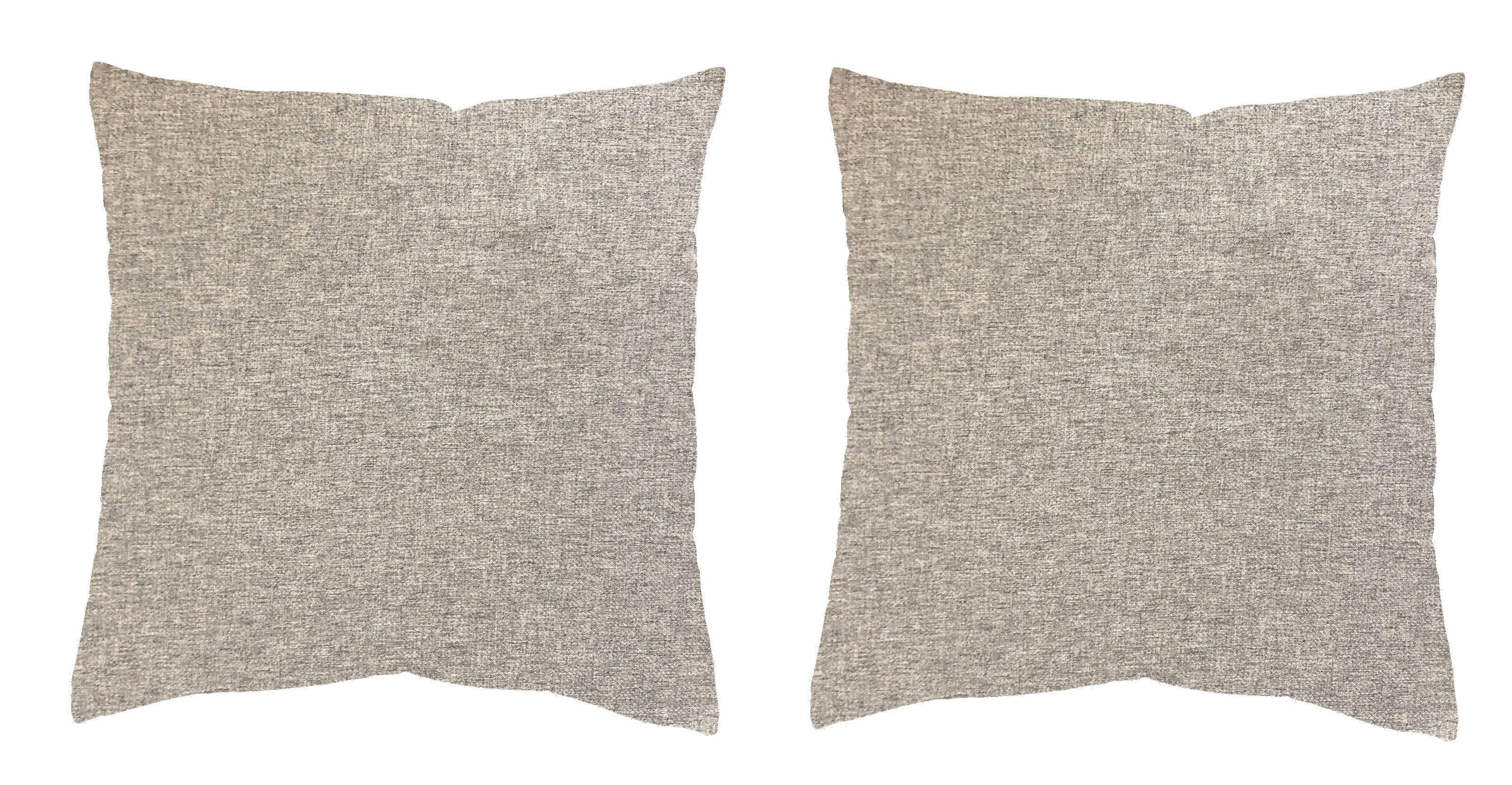 HOME WOHNIDEEN Kussenhoes LUCIO 2-DELIG PAKKET MET VULLING (2 stuks) sierkussens maat 50 cm x 50 cm grijs