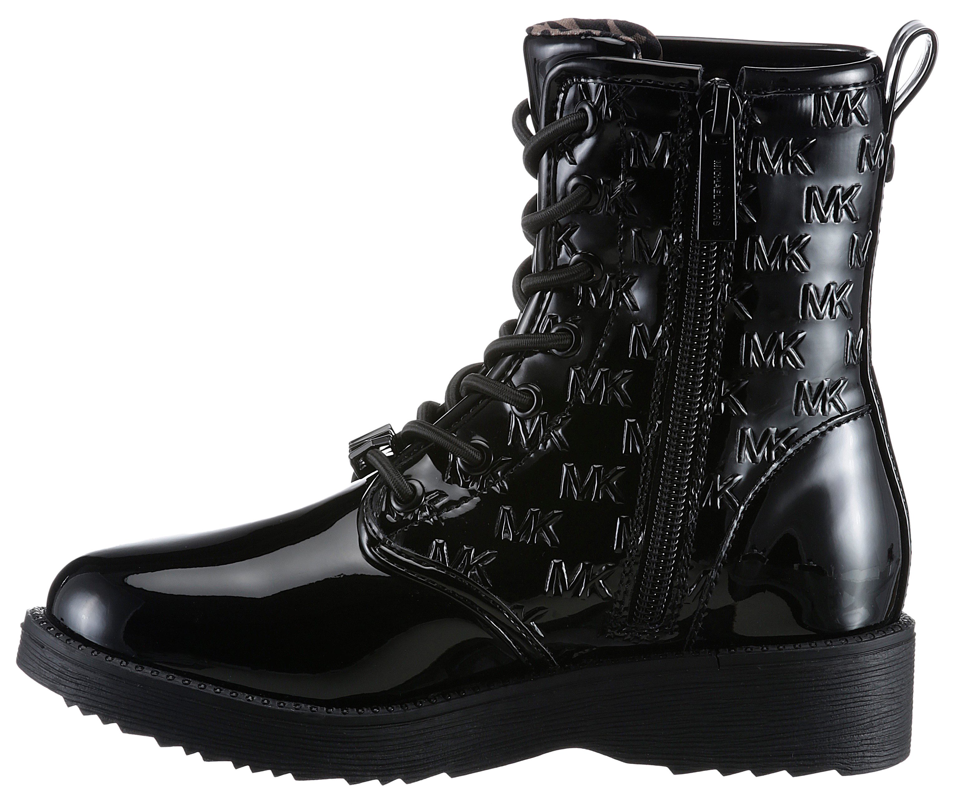 MICHAEL KORS KIDS Veterschoenen HASKELL MK FACET Chunky boos, enkellaars, laklaars met gestikte schacht