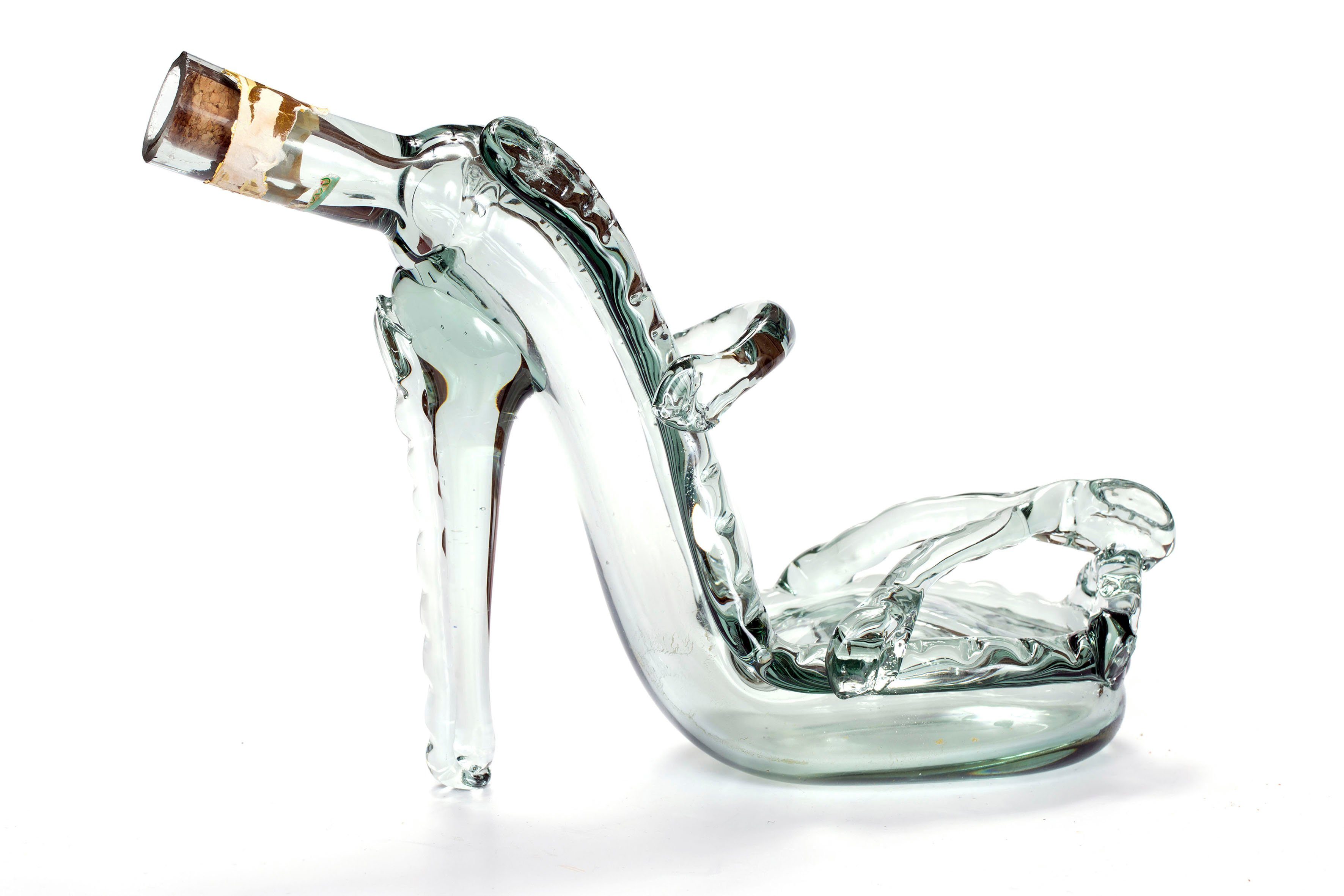 queence Artprint op linnen Glazen fles in S Premium canvasstof, handgemaakt in Duitsland