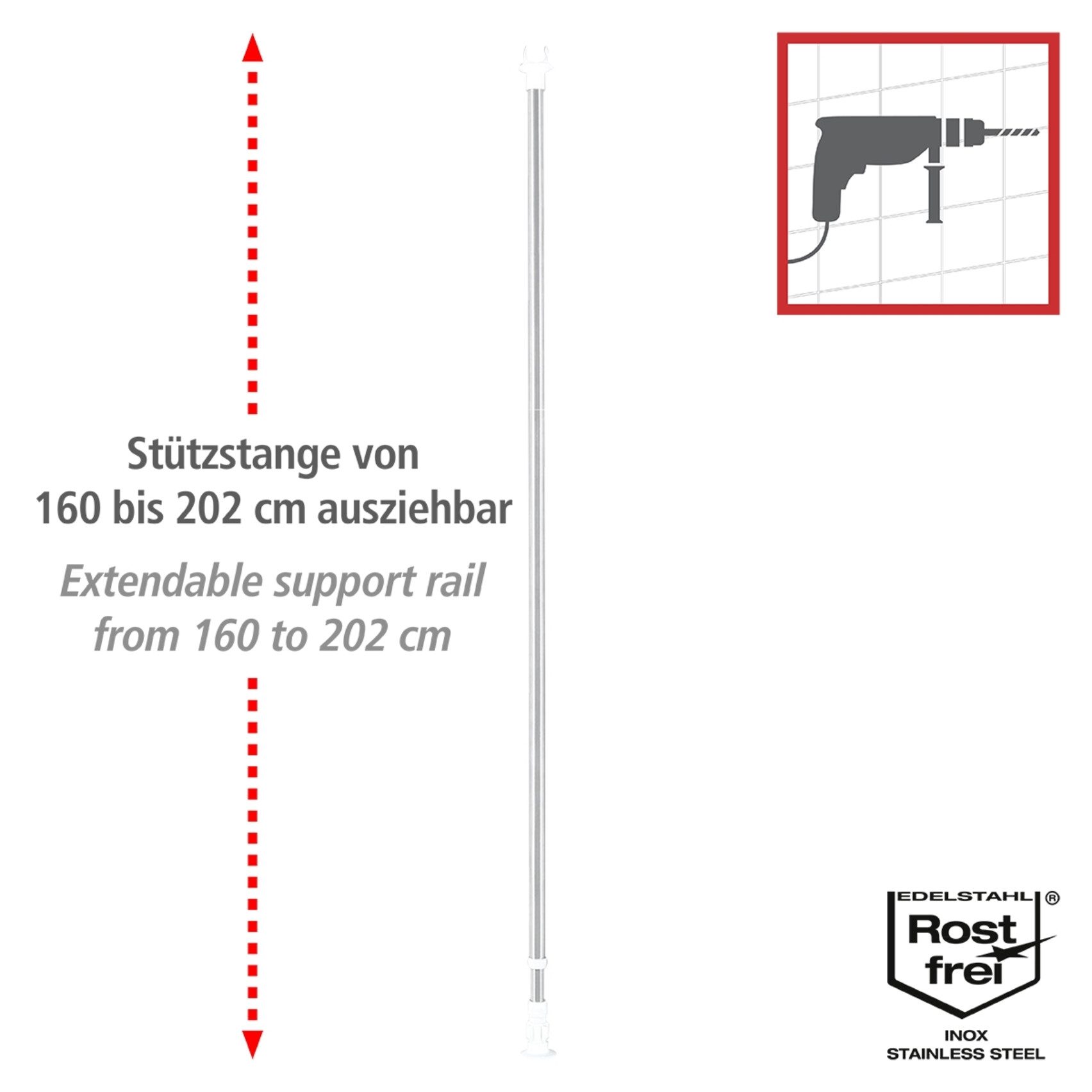 WENKO Telescooprek Kapstok (set, 3-delig)