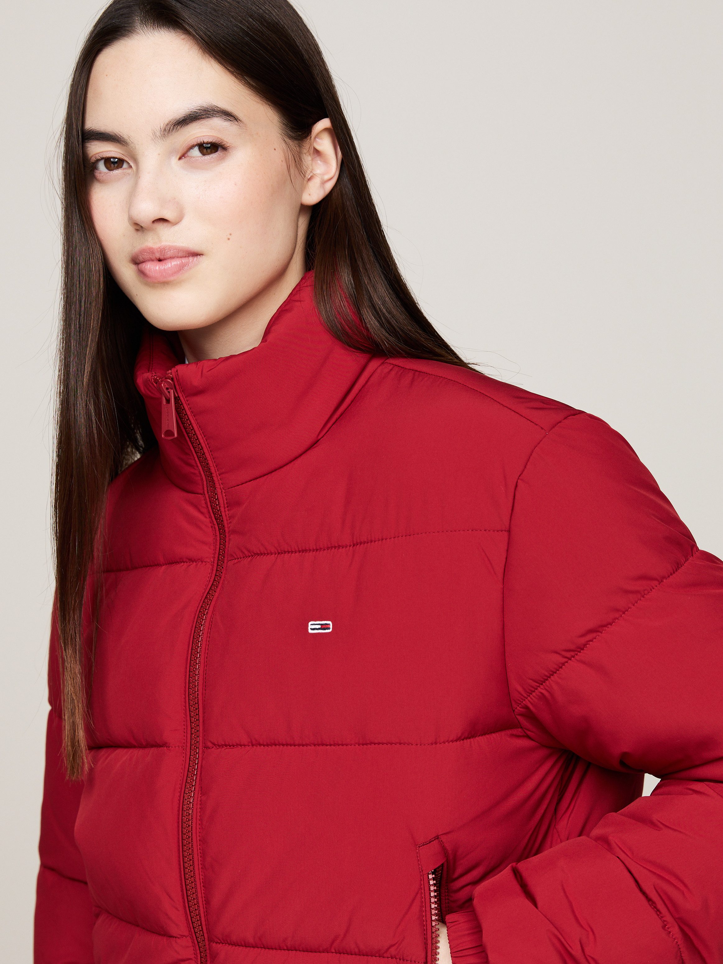 TOMMY JEANS Gewatteerde jas met geborduurd logo