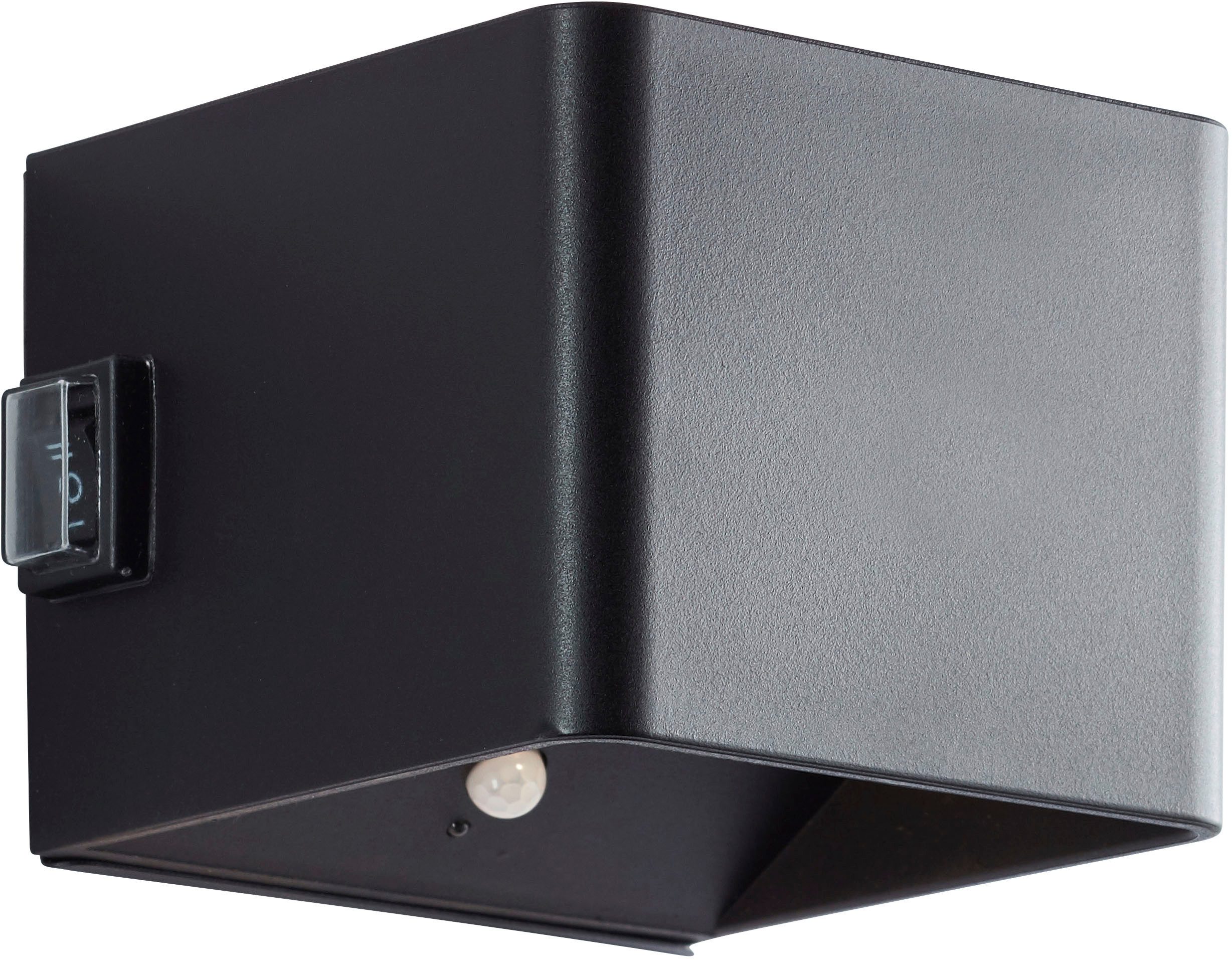 Brilliant Leuchten Wandlamp voor buiten Iseo - draagbare acculamp incl. magnetische plaat Accu, 300 lm, 3000 K, USB, zwart, mobiele buitenlamp, wandlamp (1 stuk)