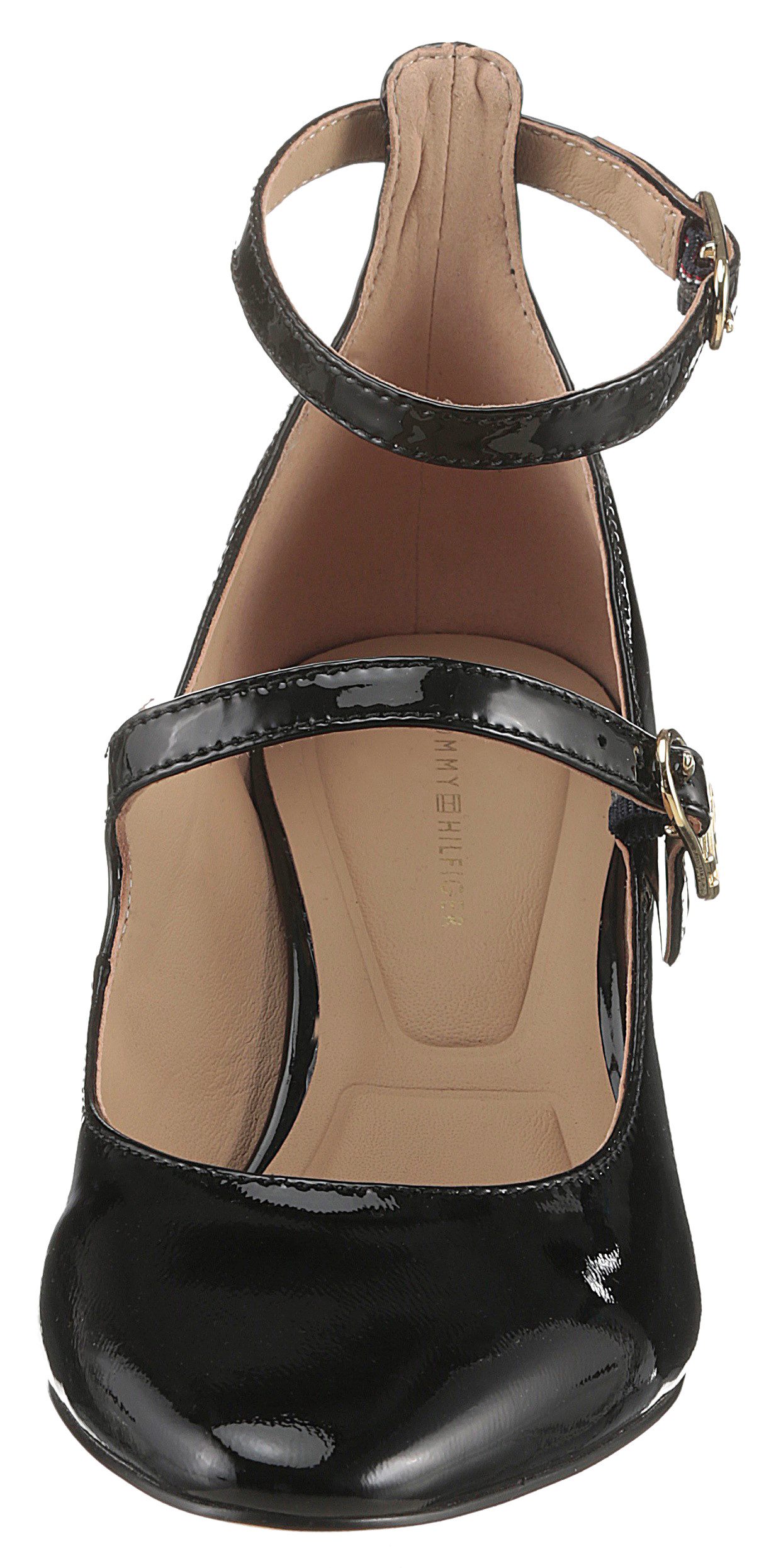 Tommy Hilfiger Gesppumps PUMP DOUBLE STRAP PATENT LEATHER hakken, avondschoen, feest schoen, th-sieraal, smalle vorm