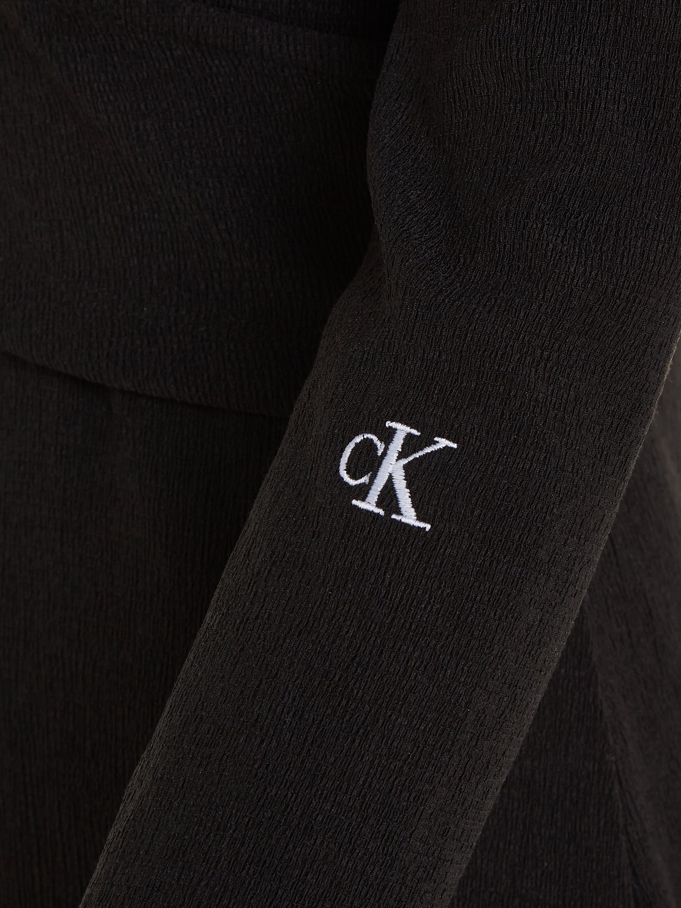 Calvin Klein Kokerjurk FRONT SPLIT WRAP LS DRESS