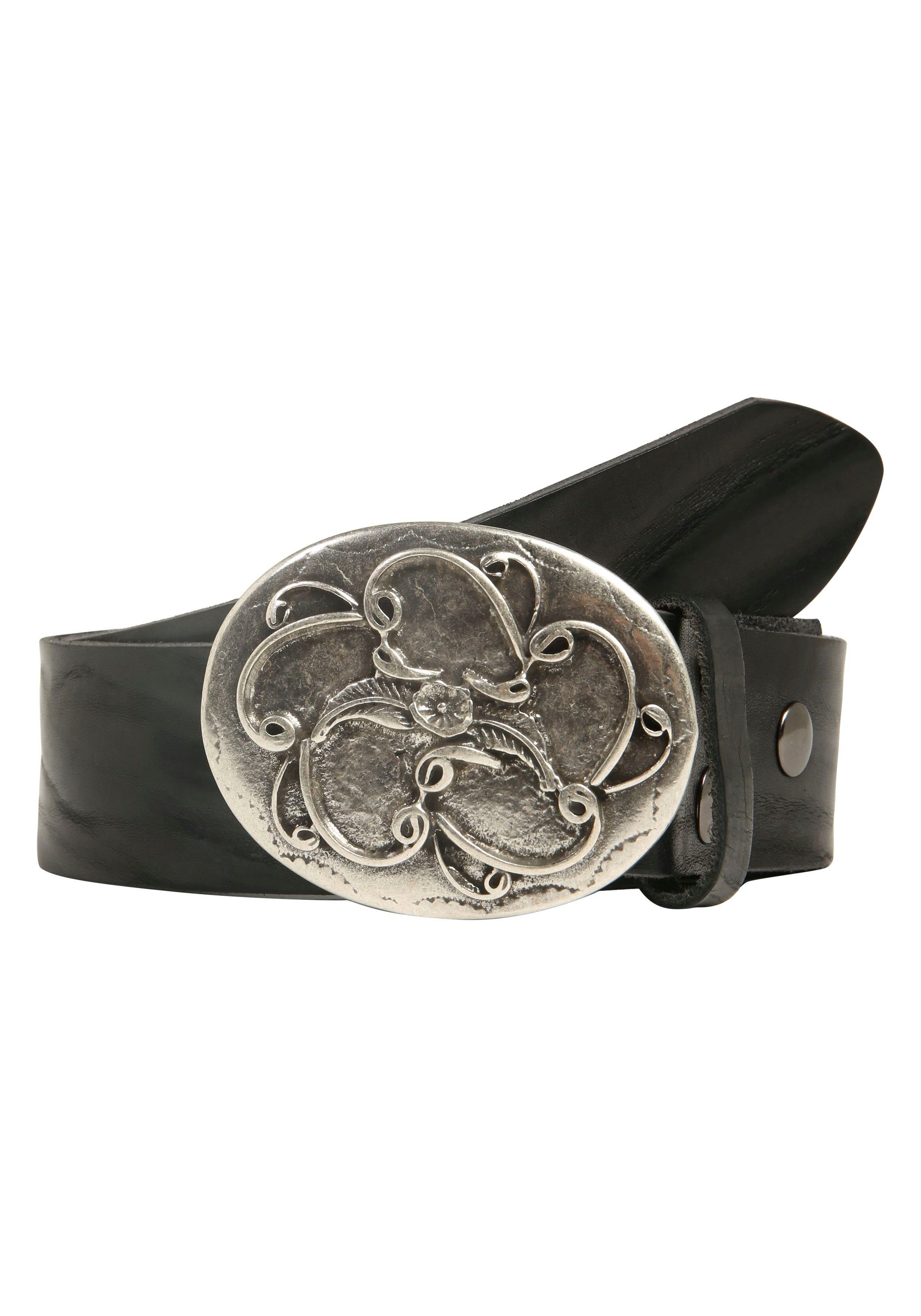 RETTUNGSRING by showroom 019° Leren riem Sluiting met florale design