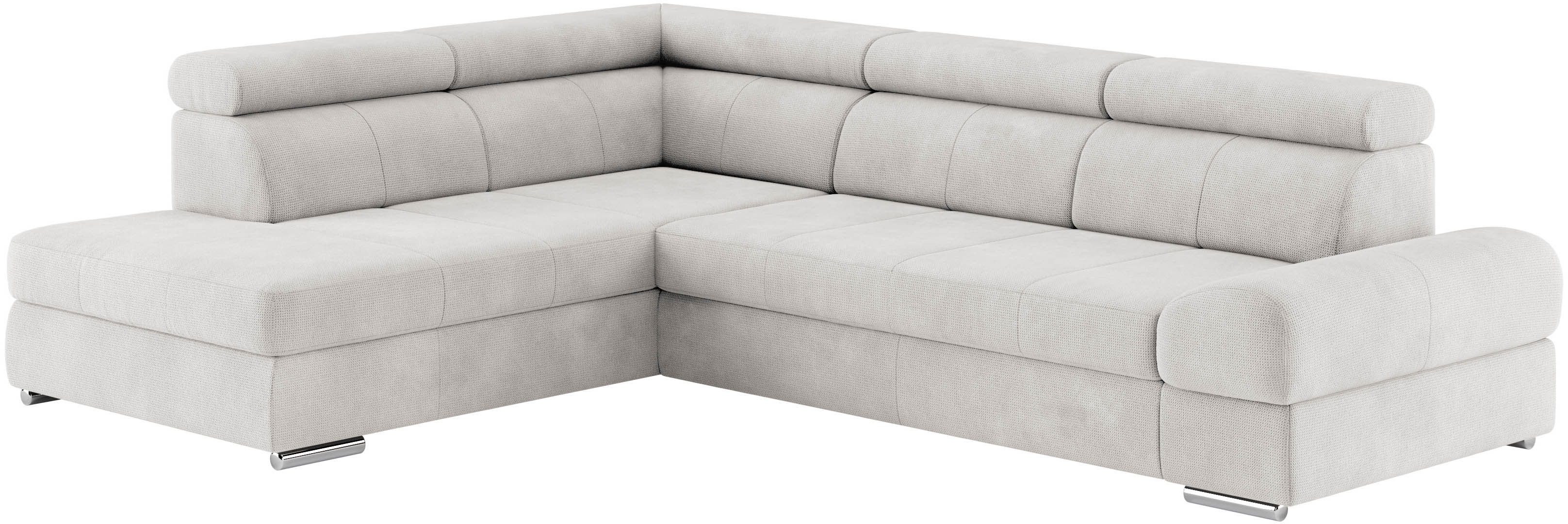 sit&more Hoekbank Broadway L-vorm met verstelbare hoofdsteunen, naar keuze met slaapfunctie