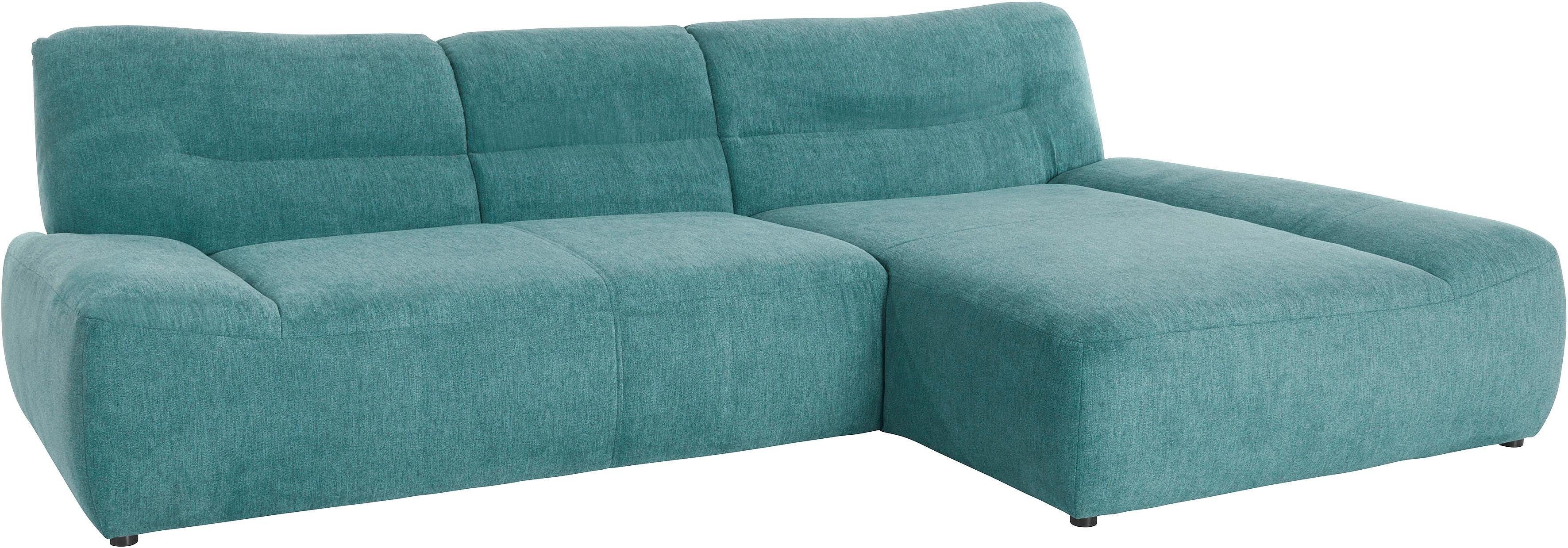 DOMO collection Hoekbank Cesena moderne hoekbank met platte armleuningen, L-vorm