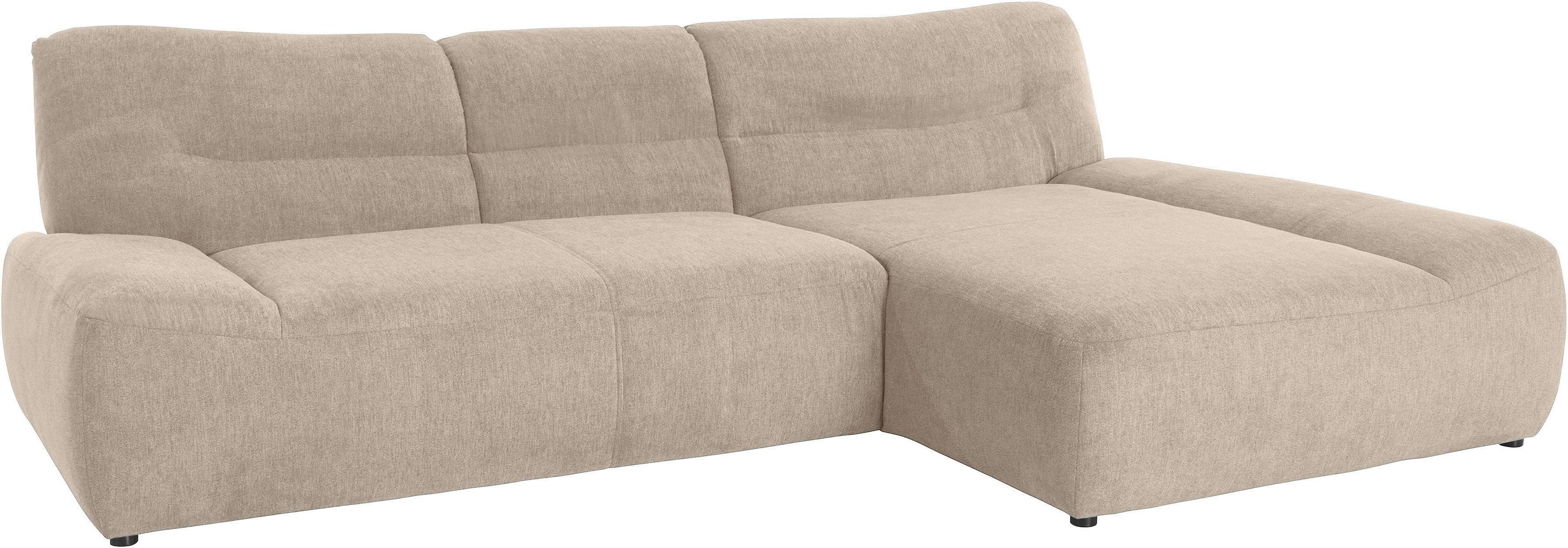 DOMO collection Hoekbank Cesena moderne hoekbank met platte armleuningen, L-vorm