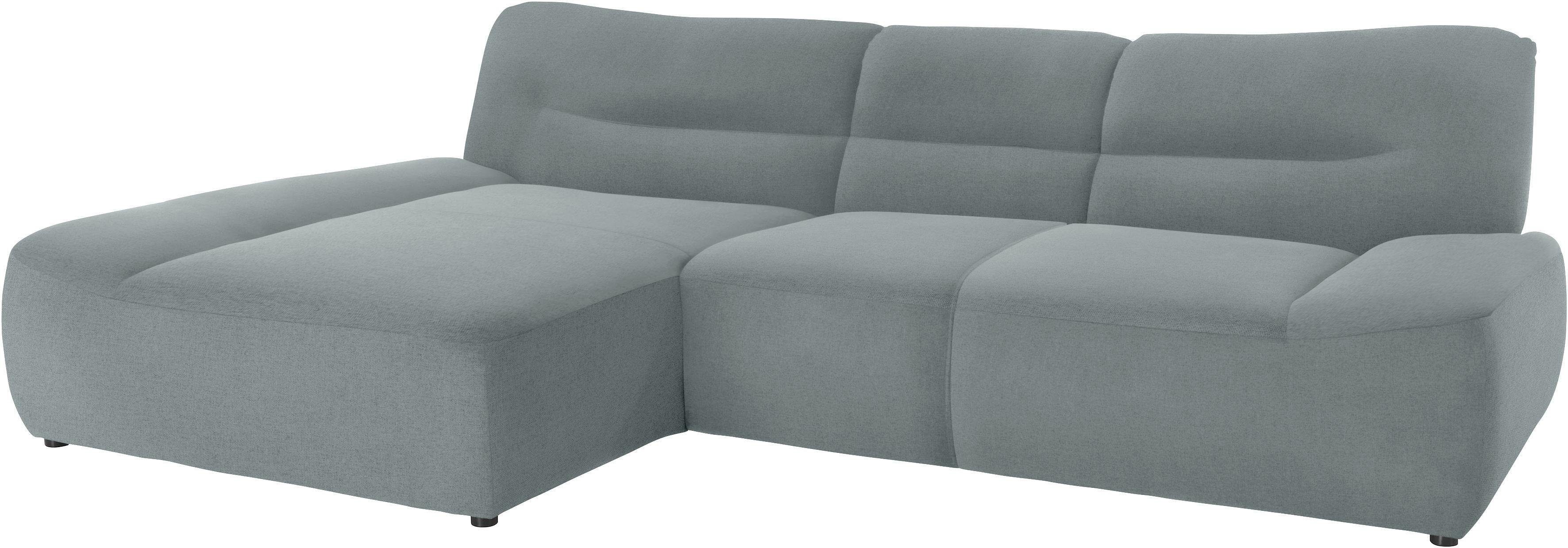 DOMO collection Hoekbank Cesena moderne hoekbank met platte armleuningen, L-vorm