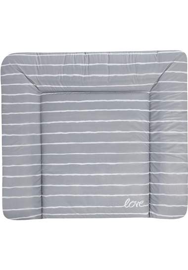 zoellner aankleedkussen softy, grey stripes (1-delig) grijs