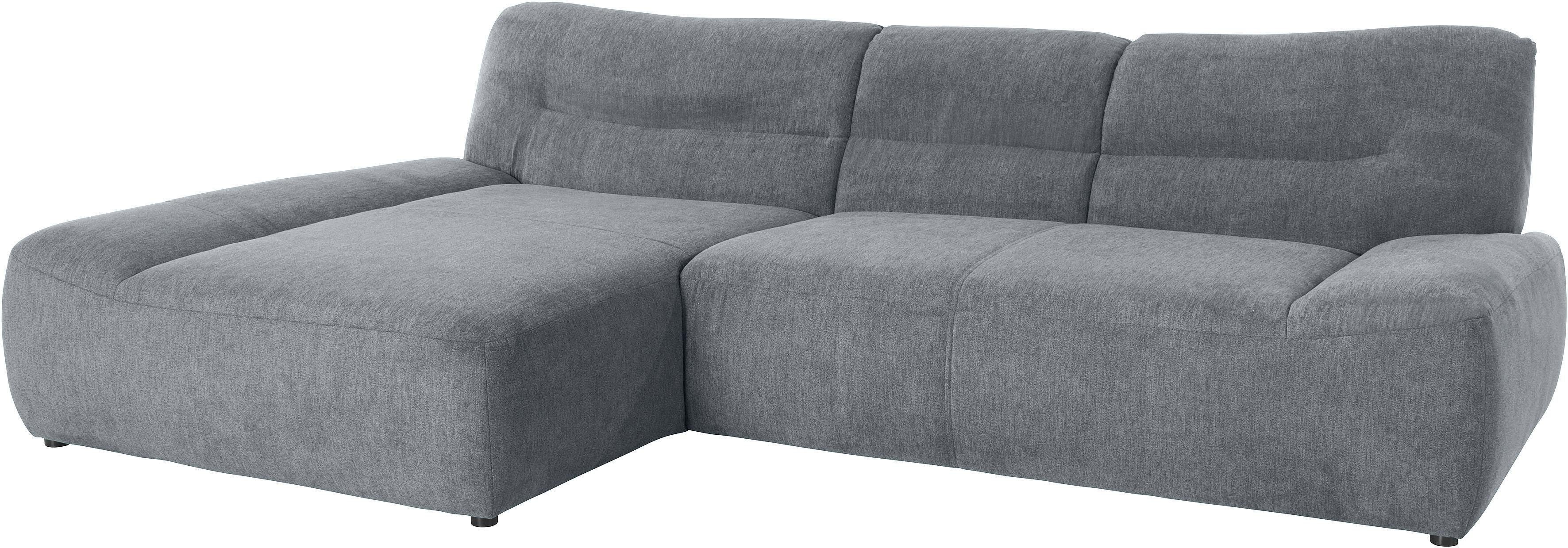 DOMO collection Hoekbank Cesena moderne hoekbank met platte armleuningen, L-vorm
