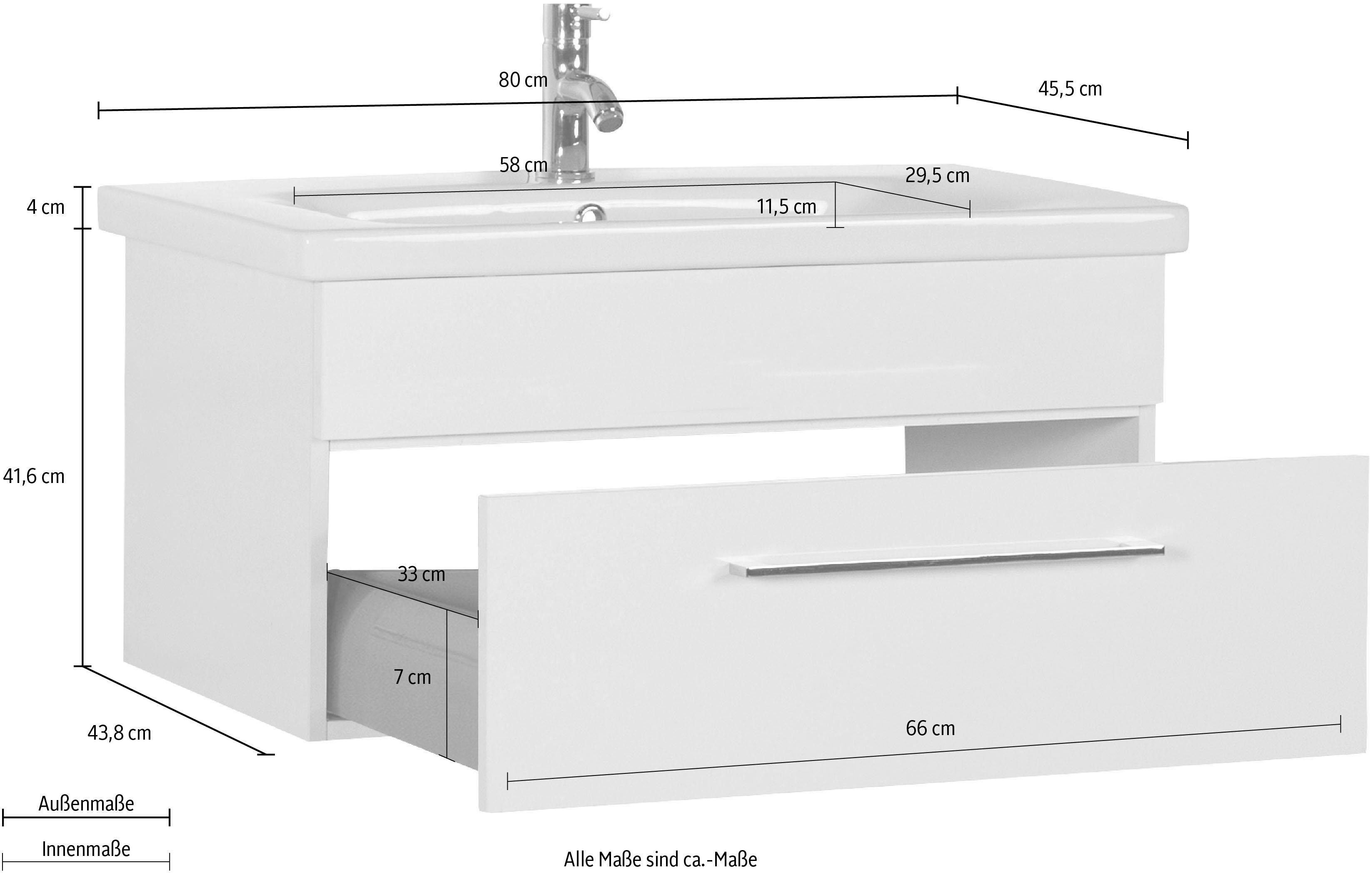 MARLIN Wastafelonderkast 3400 Basic Breedte 80 cm