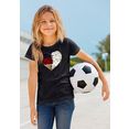 kidsworld t-shirt voetbalshirt met changerende pailletten zwart